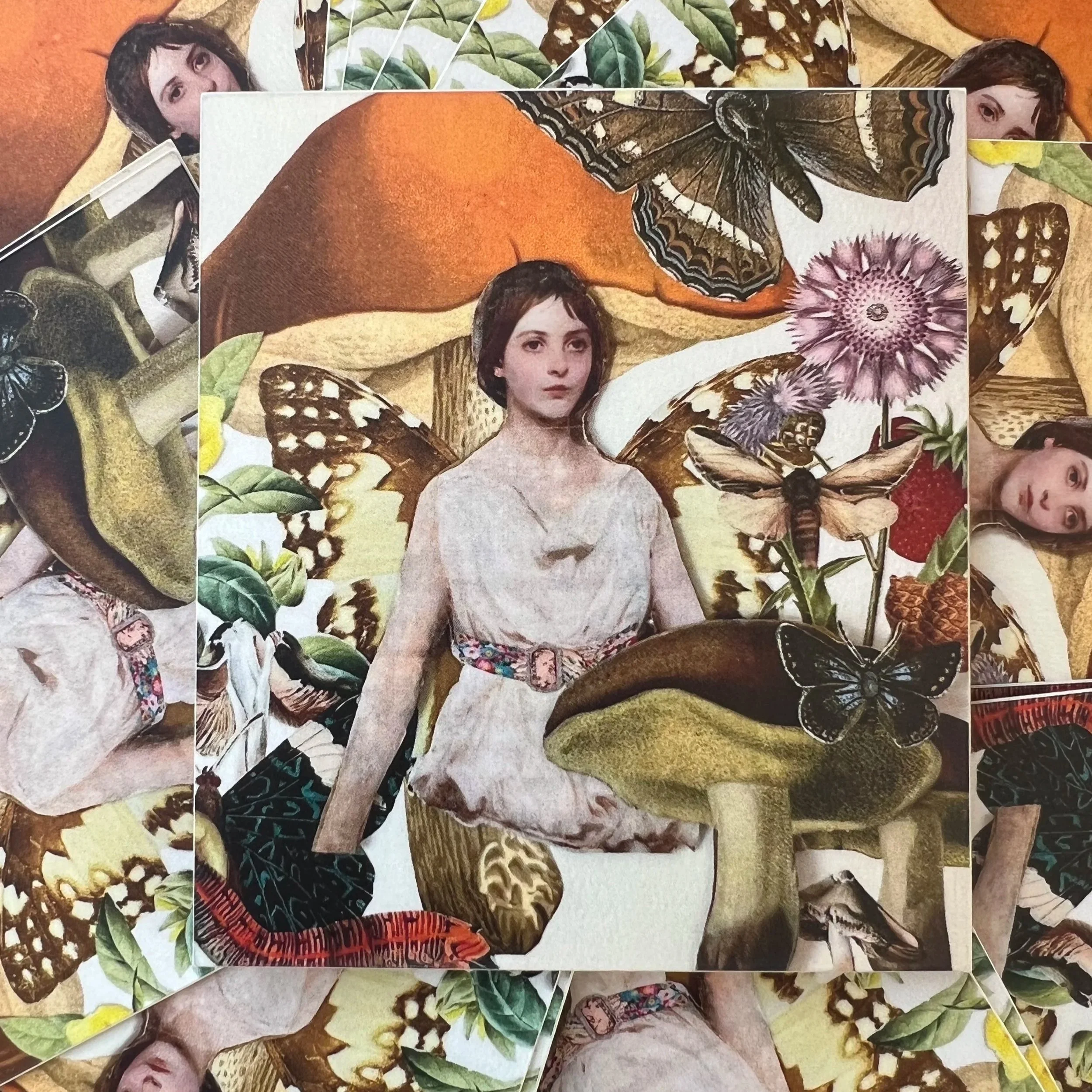 Whimsical Nature Collage Sticker