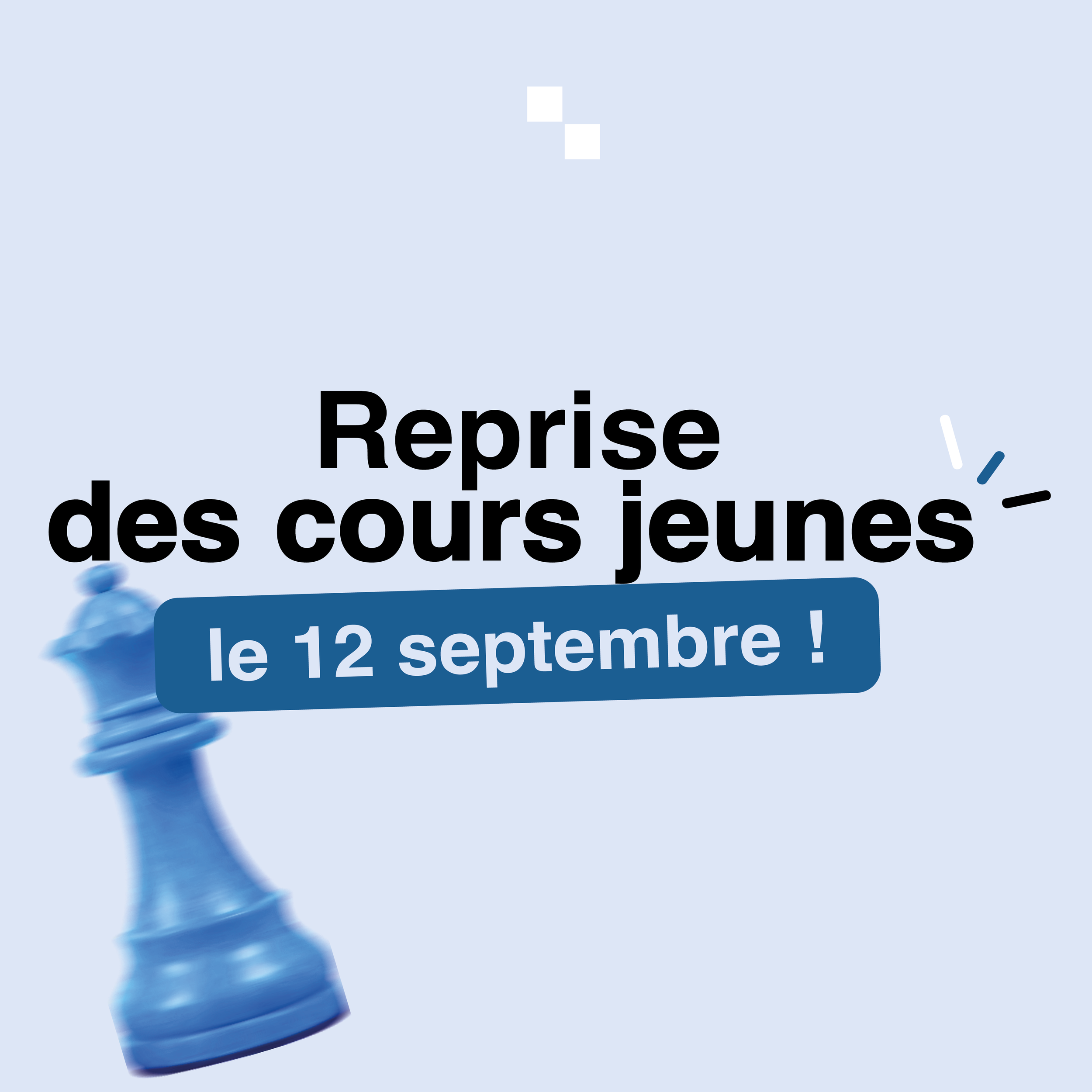 Cours pour les jeunes : reprise le samedi 12 septembre