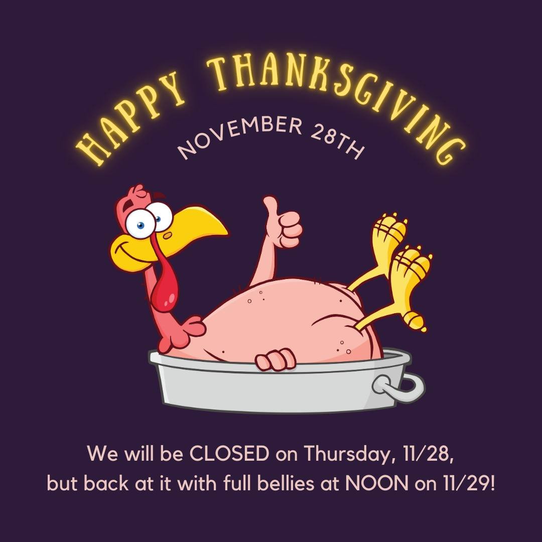 Give thanks for great tattoos!

We'll be closed TODAY, but back at it for our regular hours tomorrow! 
Click the link in our bio to get on the books or walk in Noon to 10pm Fridays and Saturdays, Noon to 8pm Sundays through Thursdays!