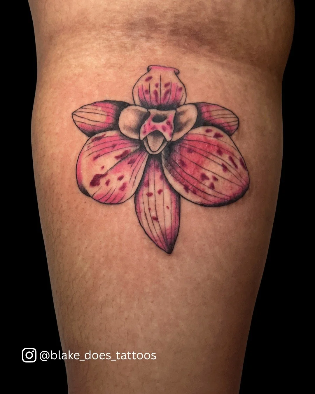 TIL orchids thrive on every continent (except Antartica) and can live over 100 years (except in my house). But this orchid from @blake_does_tattoos will definitely last.

Grab a spot on Blake's books through the link on our website!

#TimelessTattoo 