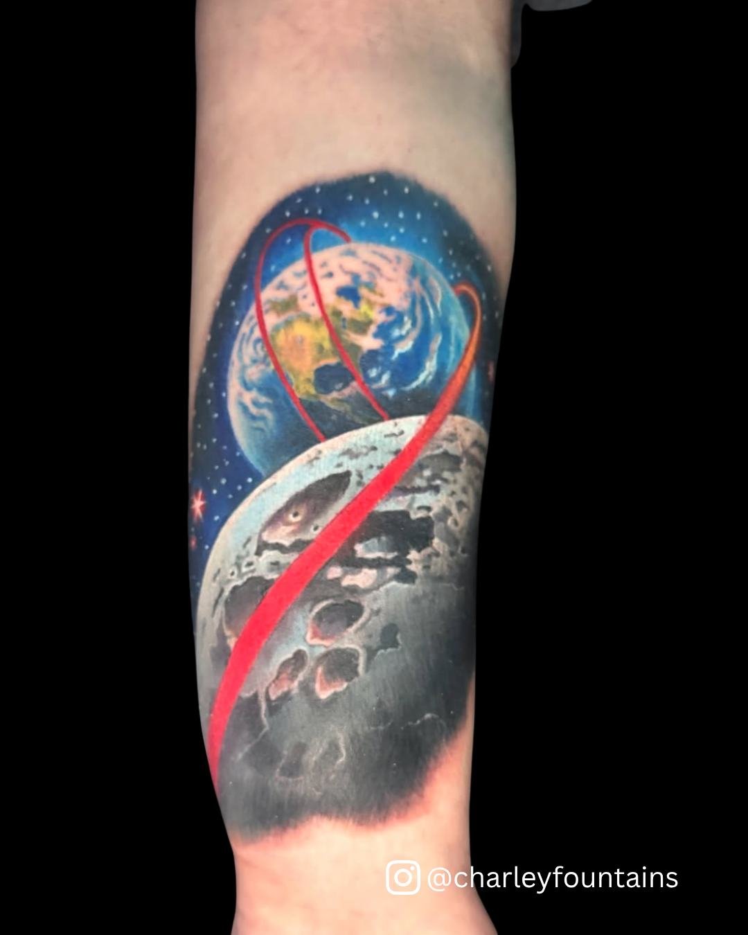 A client wanted to commemorate watching the Artemis II launch with their very first tattoo and @charleyfountains delivered!

Book your consult with Carlos for your next custom piece through the link on our website!

#TimelessTattooATL #SpaceTattoo #A