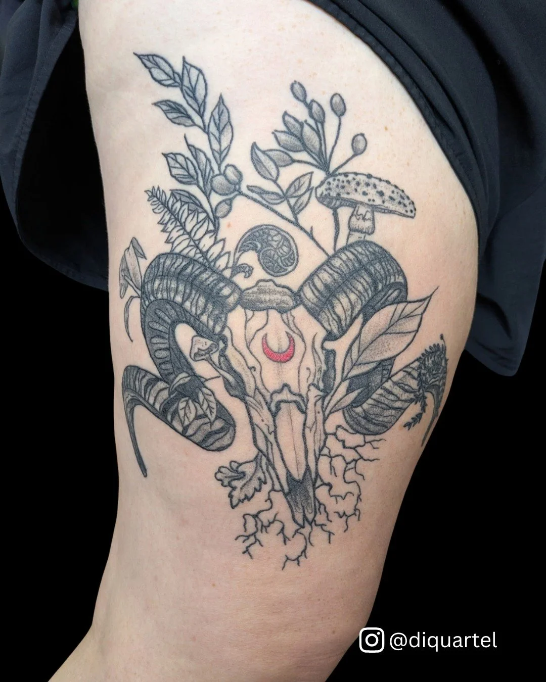 Witchy skull and florals from a drawing, finally inked on skin by @diquartel !

Contact the shop to get your next custom piece from Di!
Walk Ins Always Welcome!

#TimelessTattooATL #AtlantaTattoo #CustomTattoo #SkullTattoo #FloralTattoo #SkullFloralT