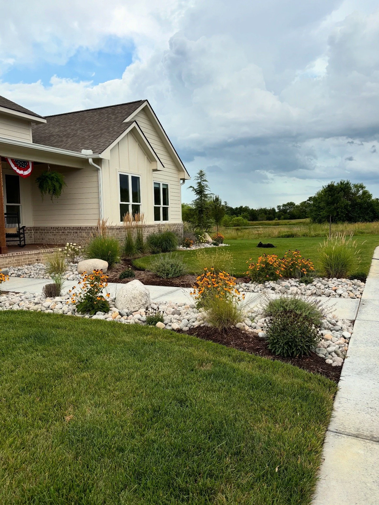 Kansas Landscape with wildflowers, grasses