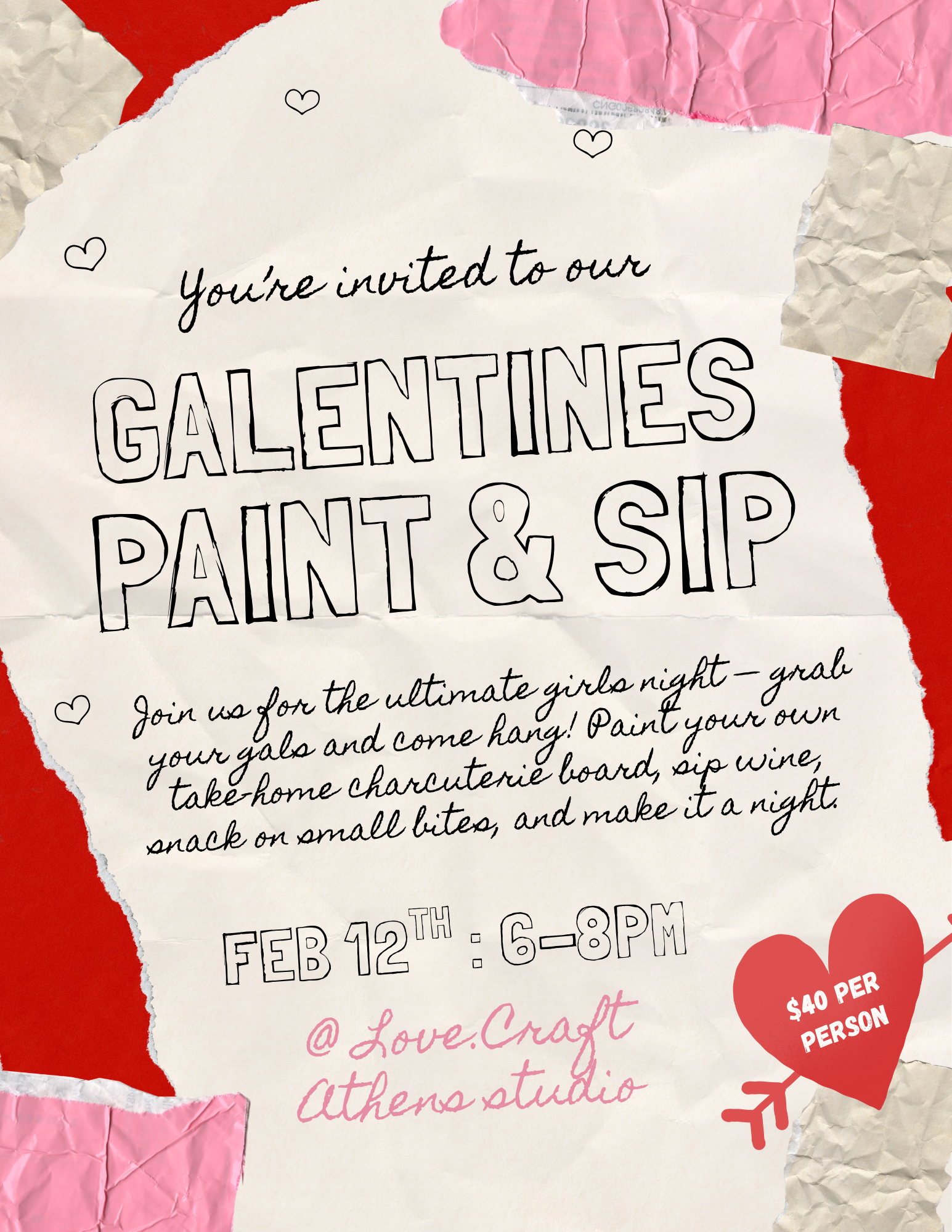 Galentines Sip + Paint