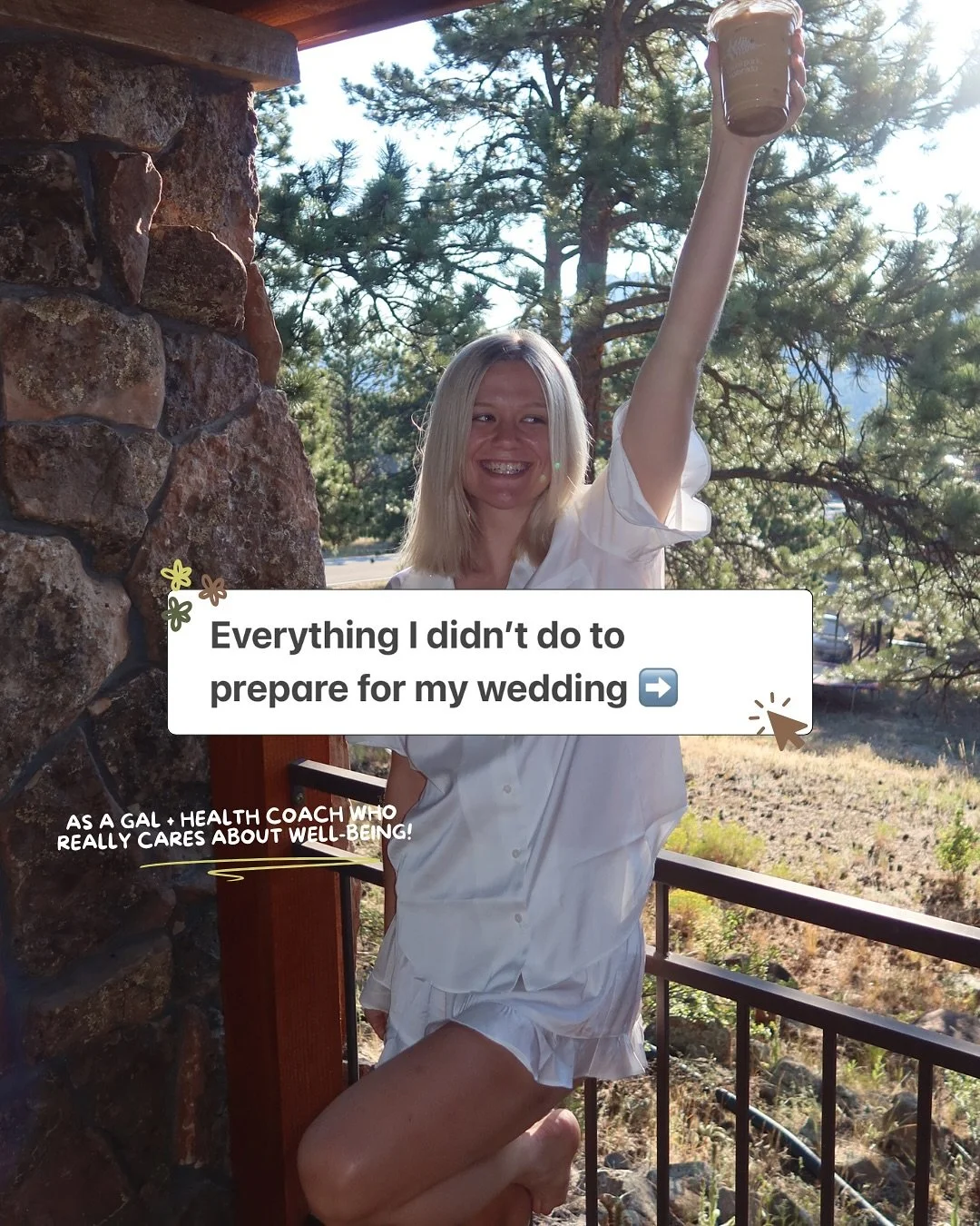 De influencing you (and maybe a little bit inspiring you?) wedding wellness edition!! 🤎