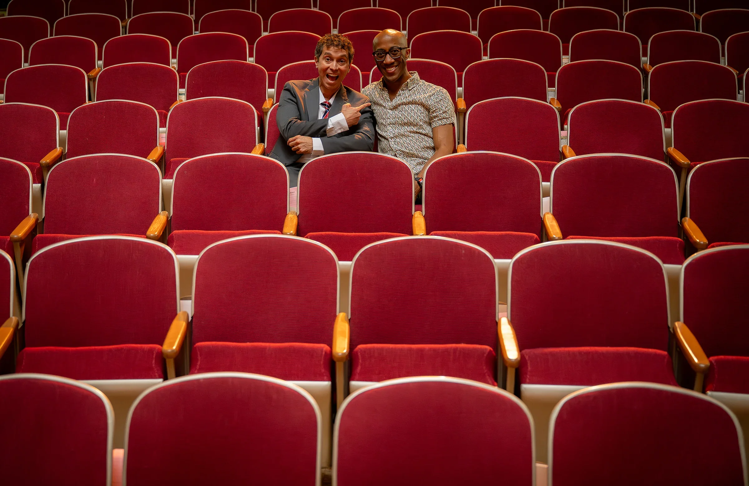 Portrait of theater director and actor during a rehearsal in Denver, Colorado