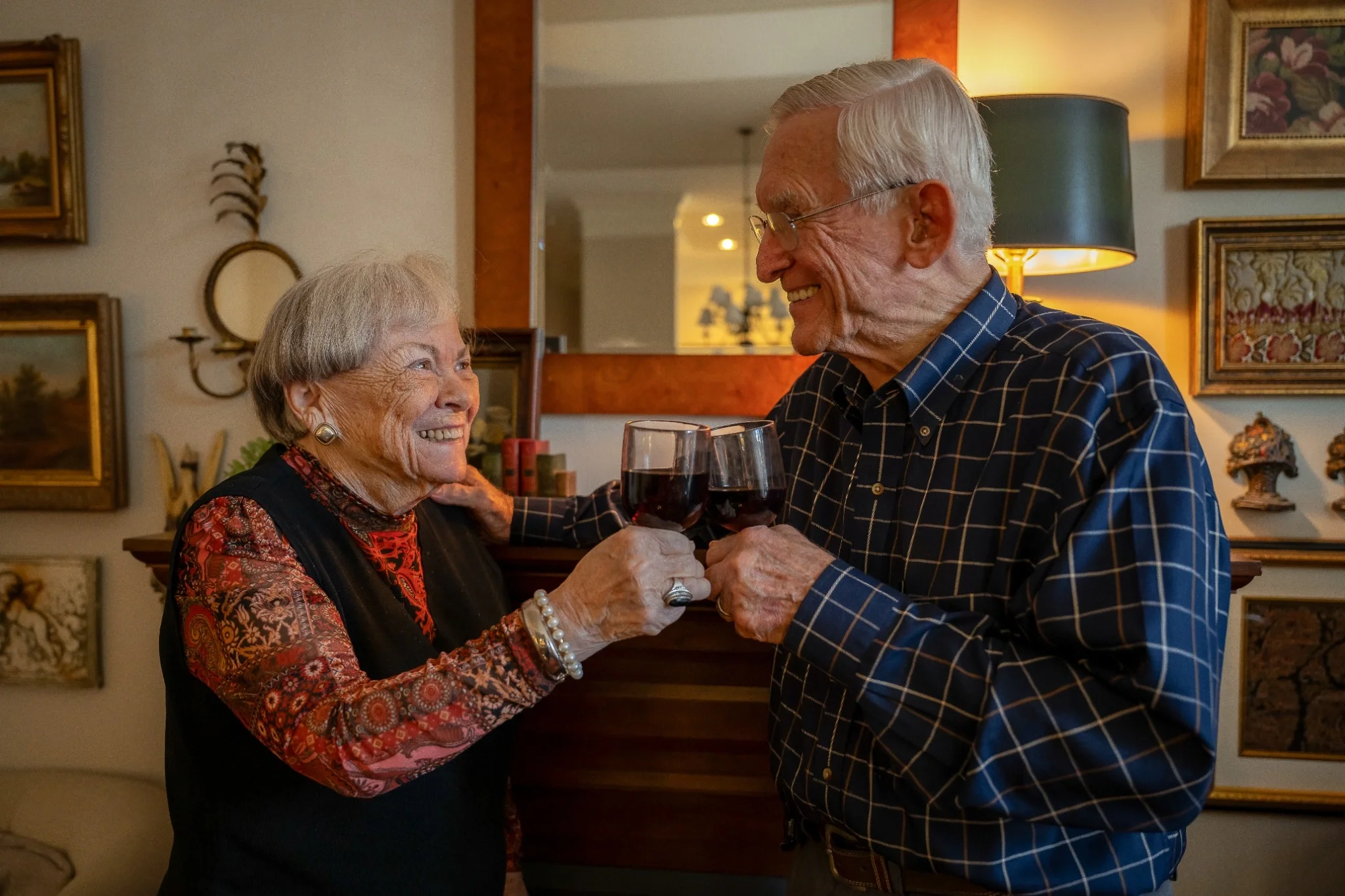 A toast to 60 years of marriage. Denver, Colorado couples portrait photography. Ryan Kost.