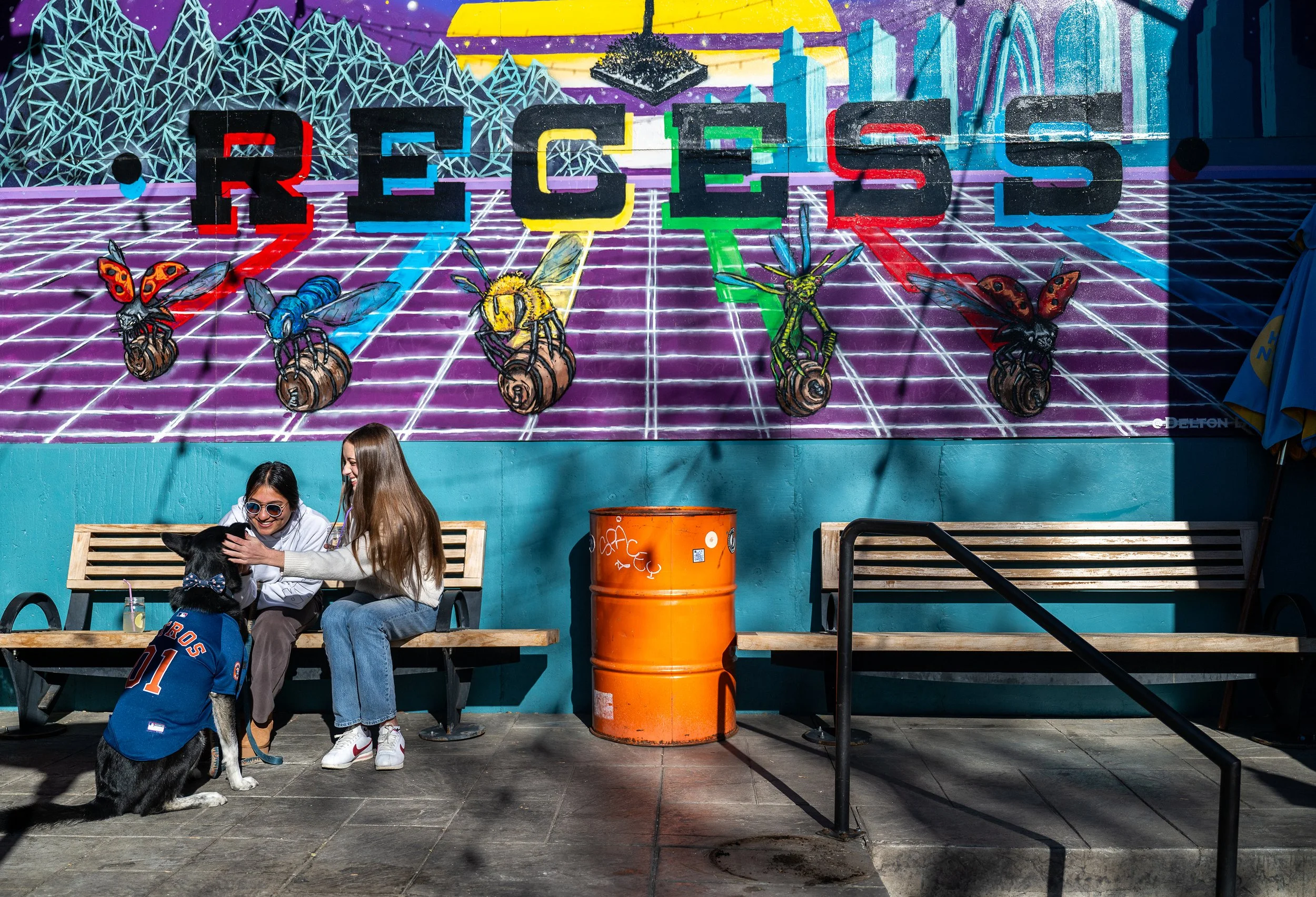 Recess Beer Garden sign. Denver, Colorado. Event Photography.