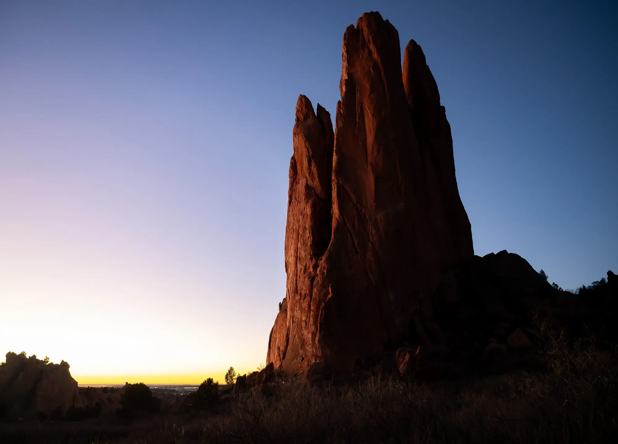 Beautiful dawn light at Garden of the Gods Park. Ryan Kost Photography