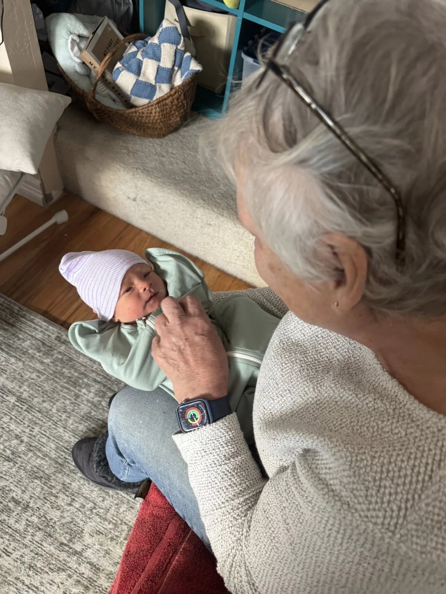 “Koko” playing with her new grandson at our home in Arvada, Colorado. Ryan Kost Photography