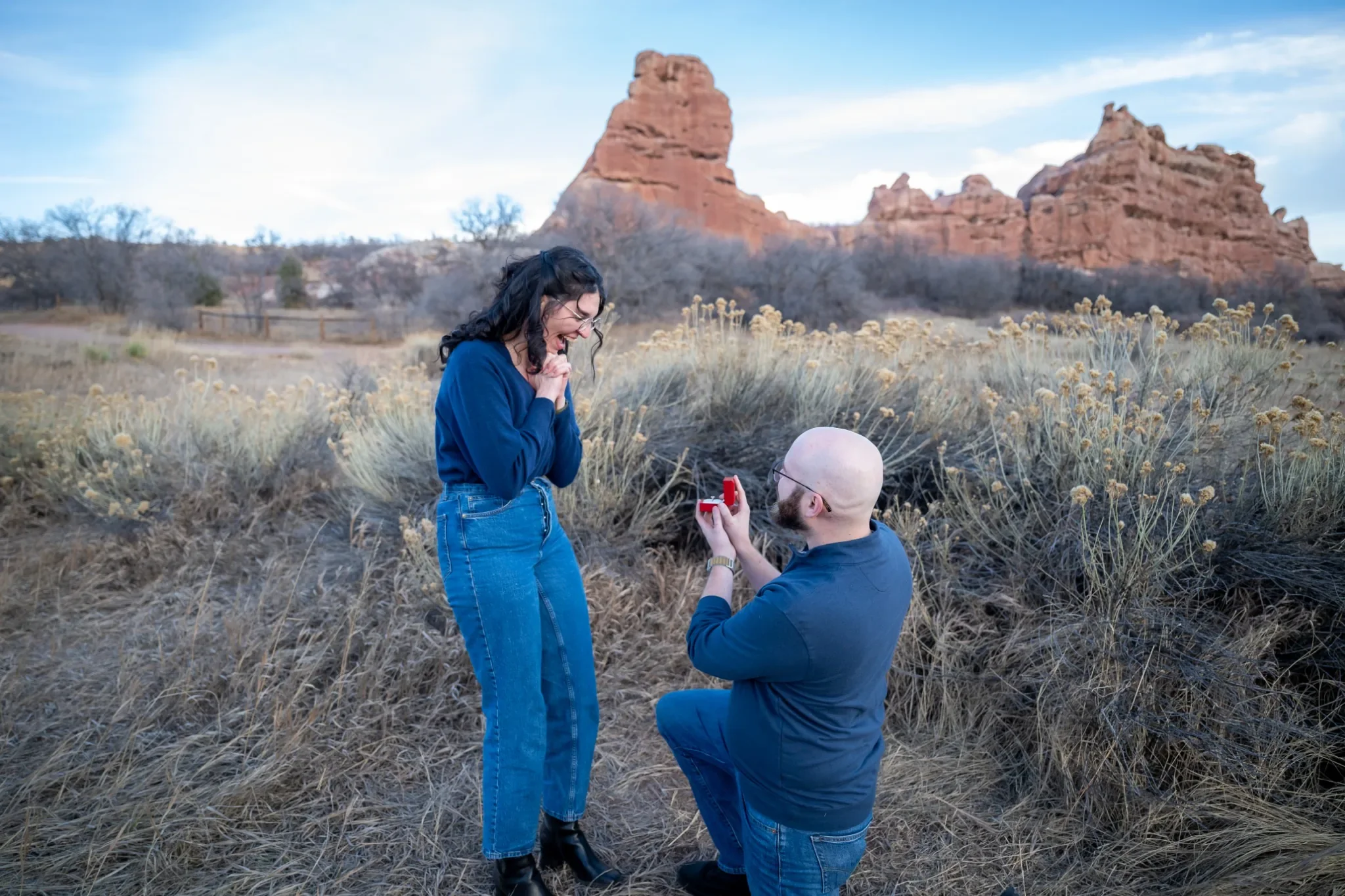 Surprise engagement proposal photography at South Valley Park in Littleton, Colorado captured by Ryan Kost Photography
