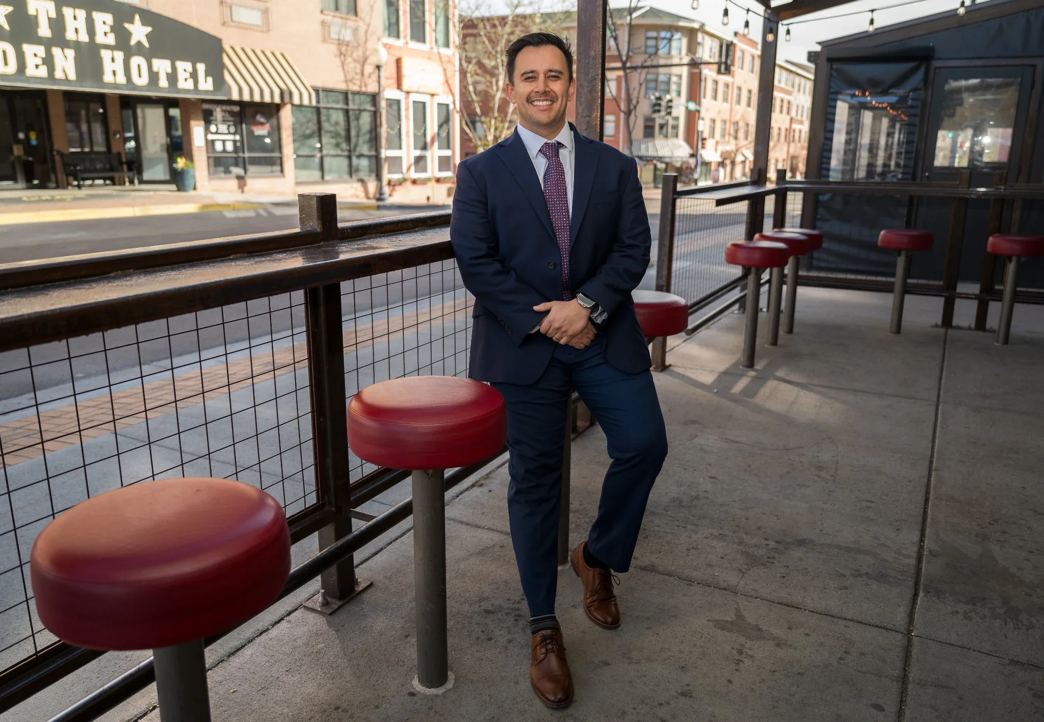 Downtown Golden, Colorado outdoor professional headshots. Ryan Kost Photography.