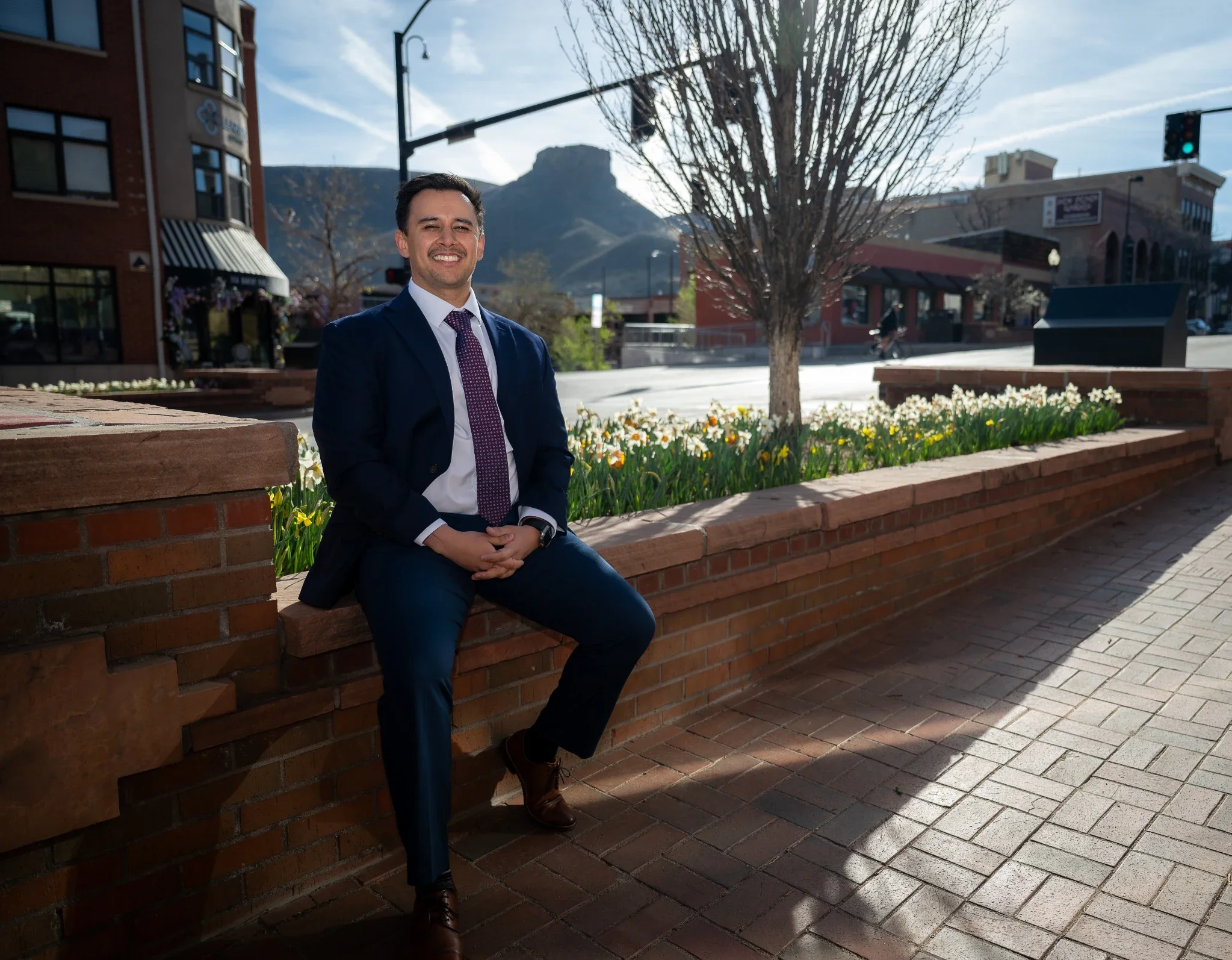 Relaxed, refined and clean professional business headshots in downtown Golden, Colorado
