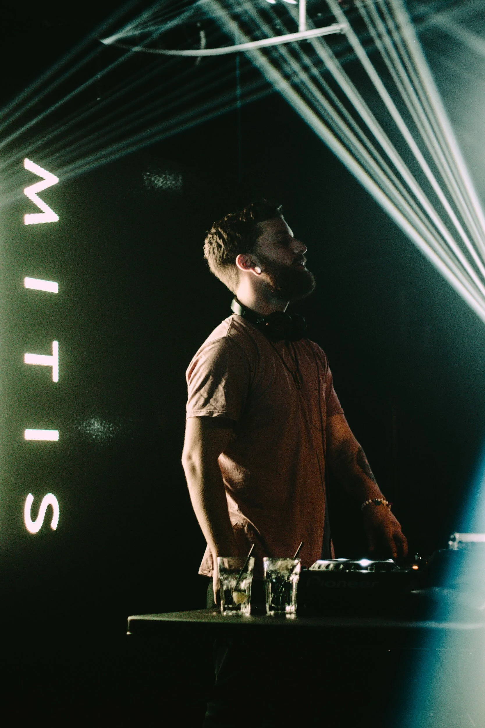 Filming a music video  and a DJ set playing
