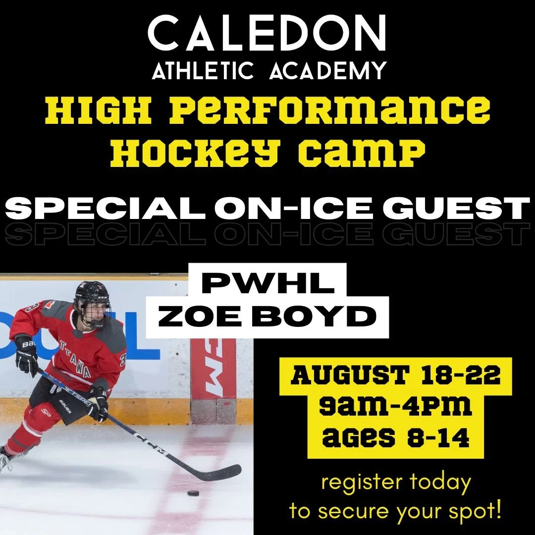Next week&rsquo;s the week! 💥🏒
Aug 18&ndash;22, our High Performance Hockey Camp is on! For Athletes born 2011-2017
🔥Special guest on-ice: PWHL star Zoe Boyd
💪On-ice drills, dryland, strength &amp; conditioning, skate treadmill
⚡Get stronger. Sha