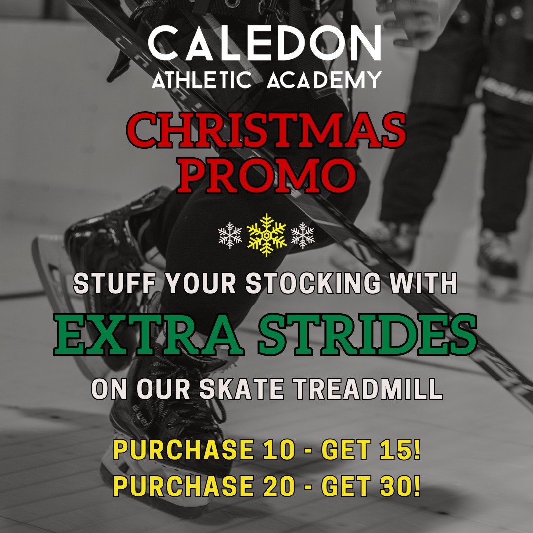 Level up holiday gifting with our Skate Treadmill Stuff Your Stocking deal! 🔥
➡ Buy 10 sessions, get 15
➡ Buy 20 sessions, get 30
On now through December 23rd.
Whether you&rsquo;re building speed, strength, or confidence on the ice, this is a deal t
