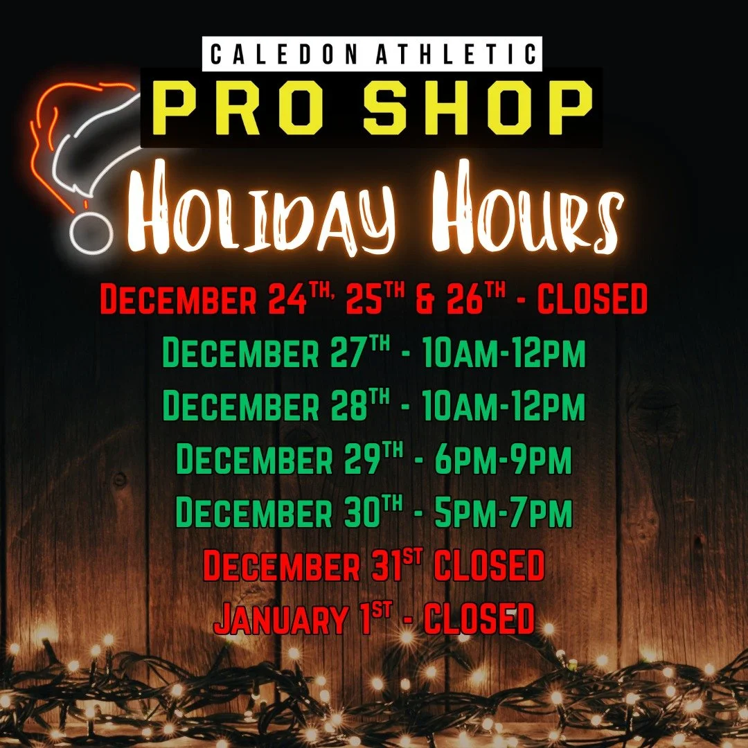 🎄 Holiday Hours at the Pro Shop 🎄
Please note our adjusted hours over the holidays.
Thank you for your continued support, and we wish everyone a happy, healthy holiday season!
