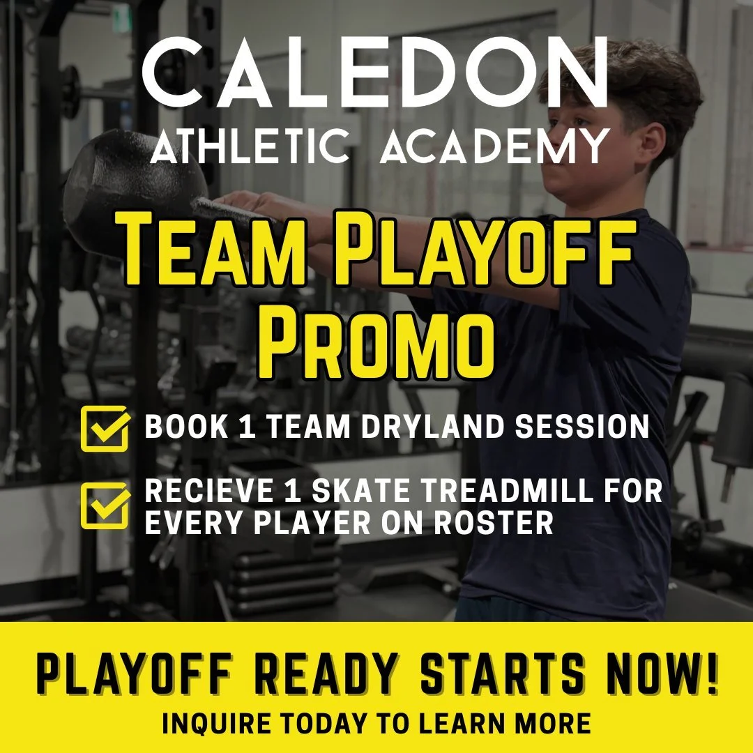 Playoffs are earned before the puck drops. 🏒🔥

Get playoff ready with team dryland training at Caledon Athletic Academy.
Purchase 1 Team Dryland Session and every player receives 1 FREE Skate Treadmill credit added to their profile.

Train together