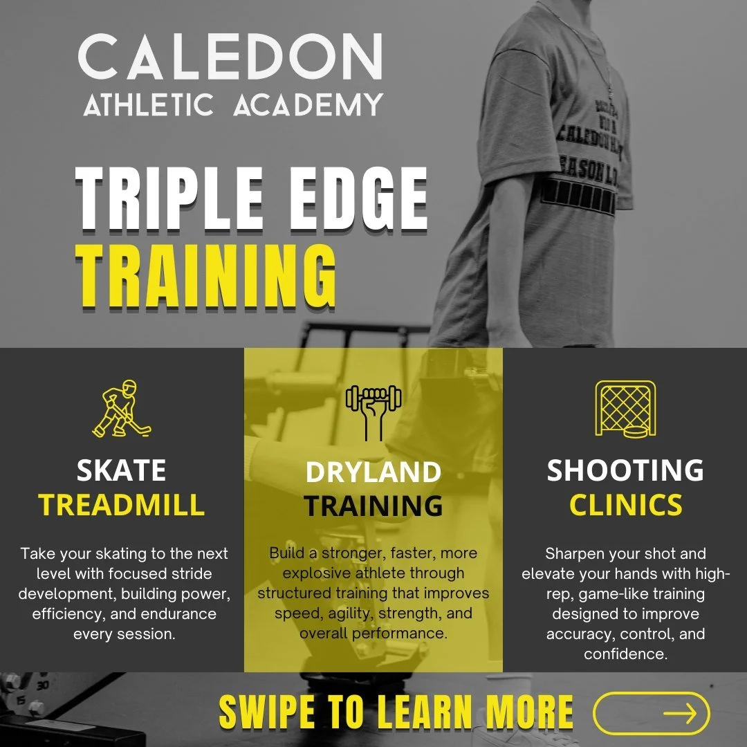 🔥 Triple Edge Training is here! 🔥

Our first-ever interchangeable credit system gives athletes the flexibility to train across skate treadmill, dryland training, and our NEW shooting clinics, ALL. SUMMER. LONG.

Purchase credits through the app or 