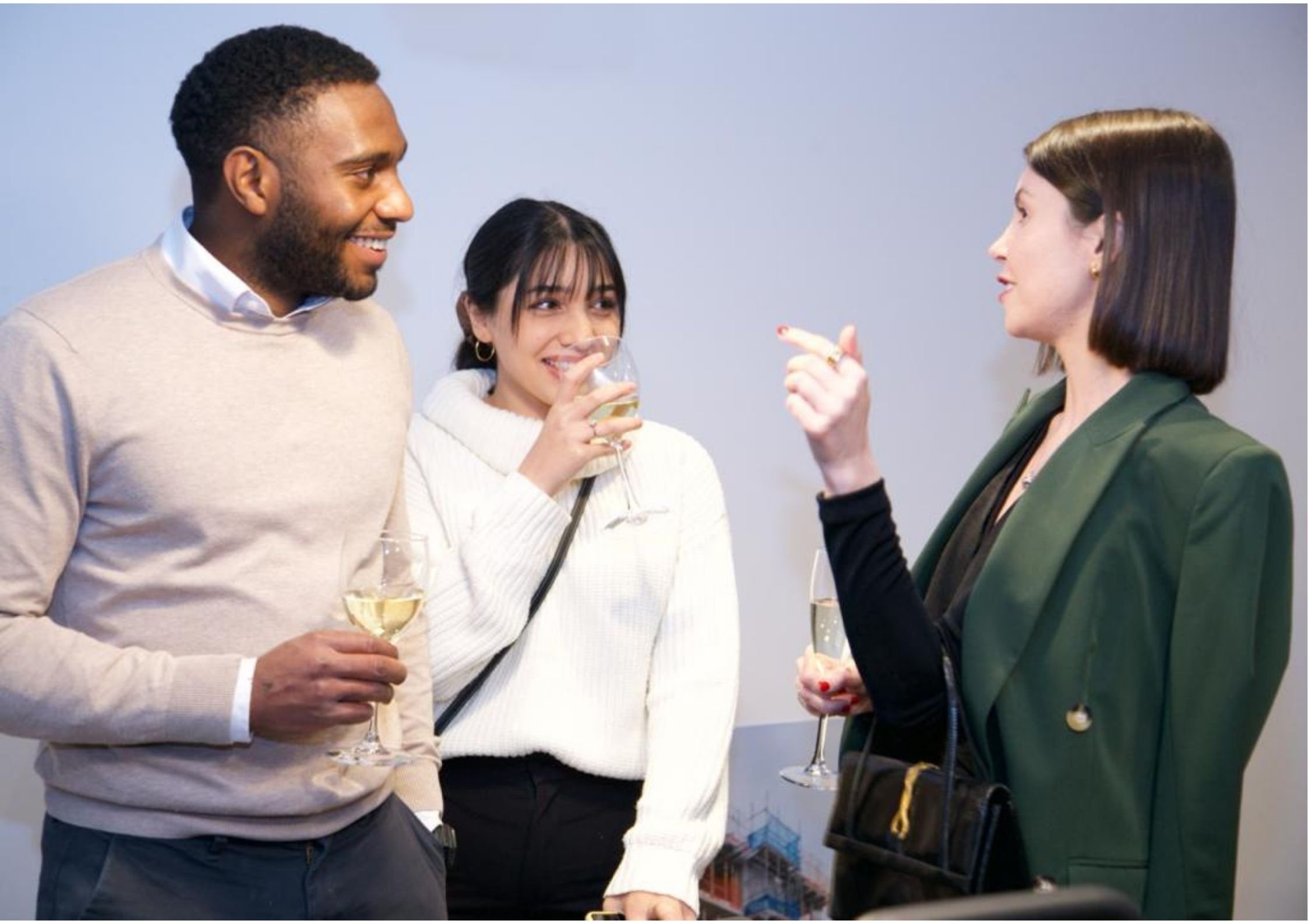 London, 2022 - 

networking at a real estate event. 