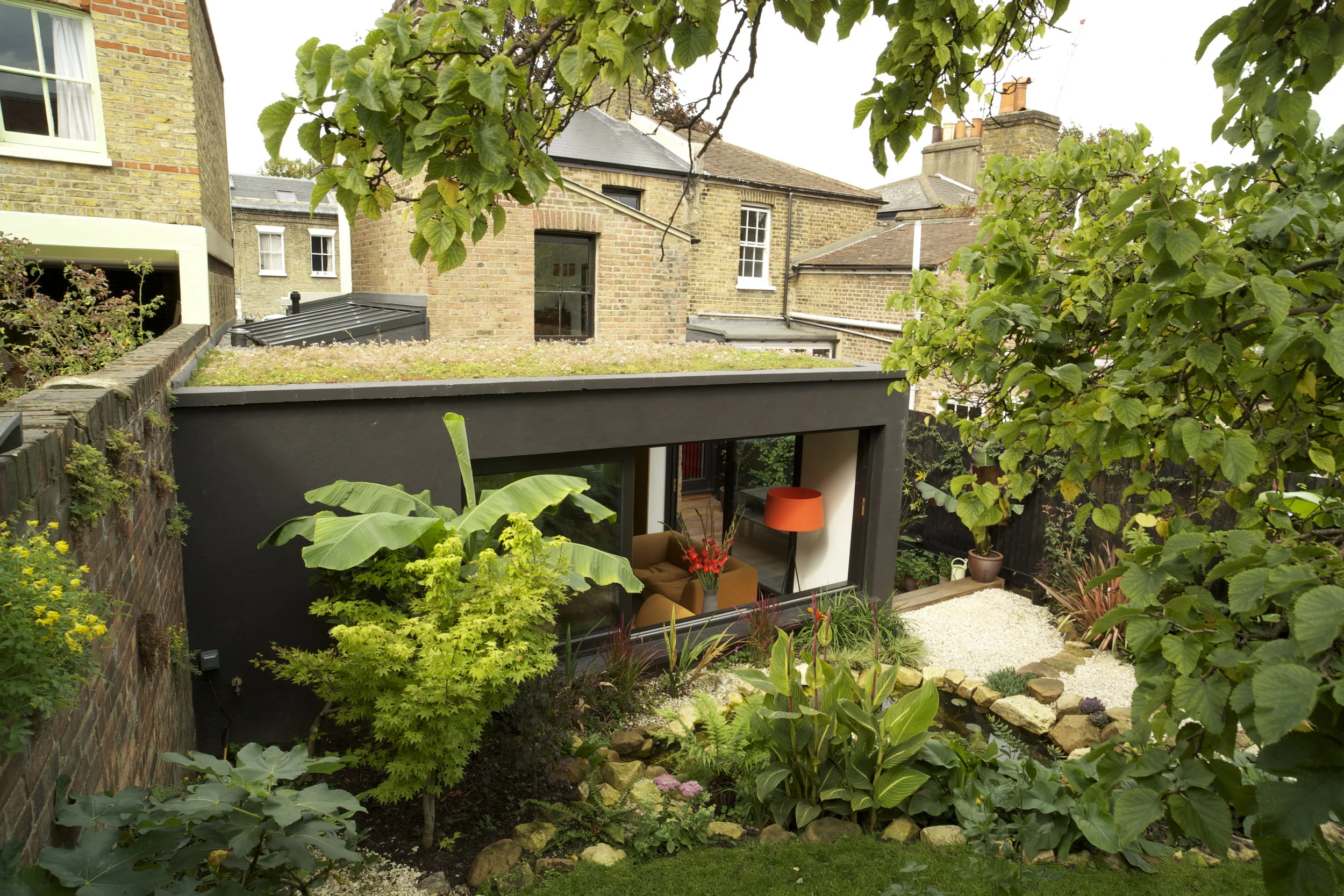 David Money Architects Brixton Garden Pavilion view of rear extension.jpg