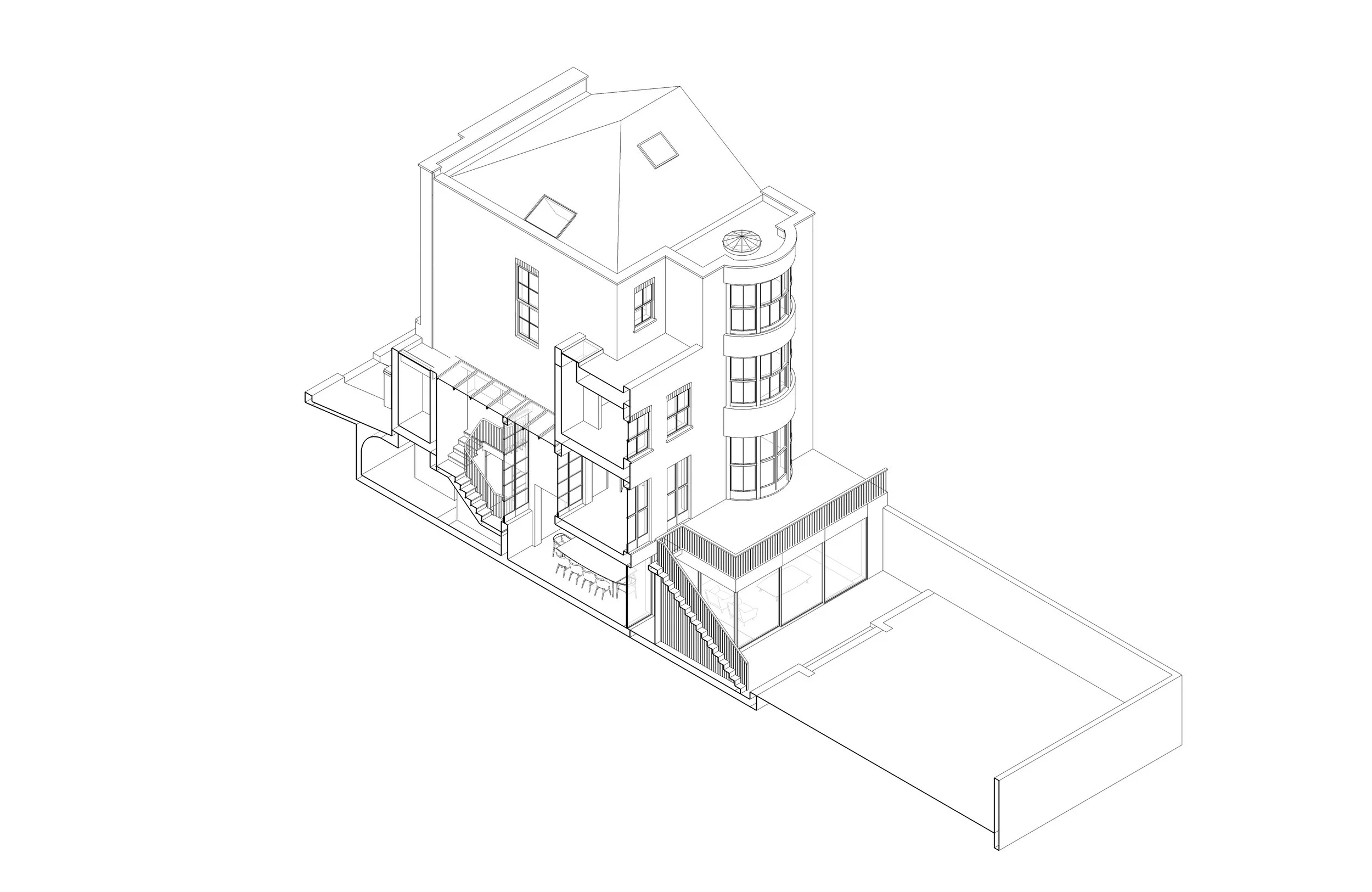 David Money Architects South Kensington Villa II Axo section.jpg