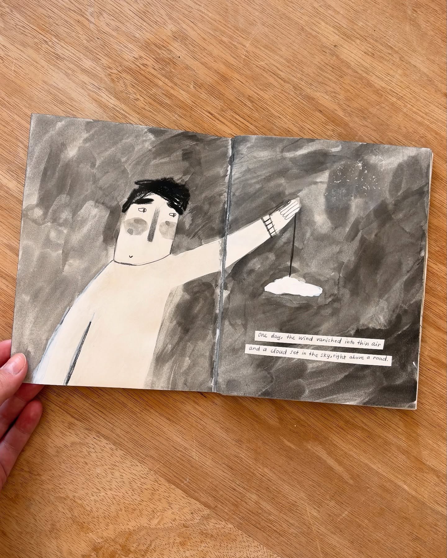 This weekend I took part in a workshop by @andreletria! We created a new story concept based on the text of the book A NUVEM (The Cloud) written by @rita_canas_mendes and originally illustrated by @joao.fazenda 
Thank you Andr&eacute;!

#picturebooki