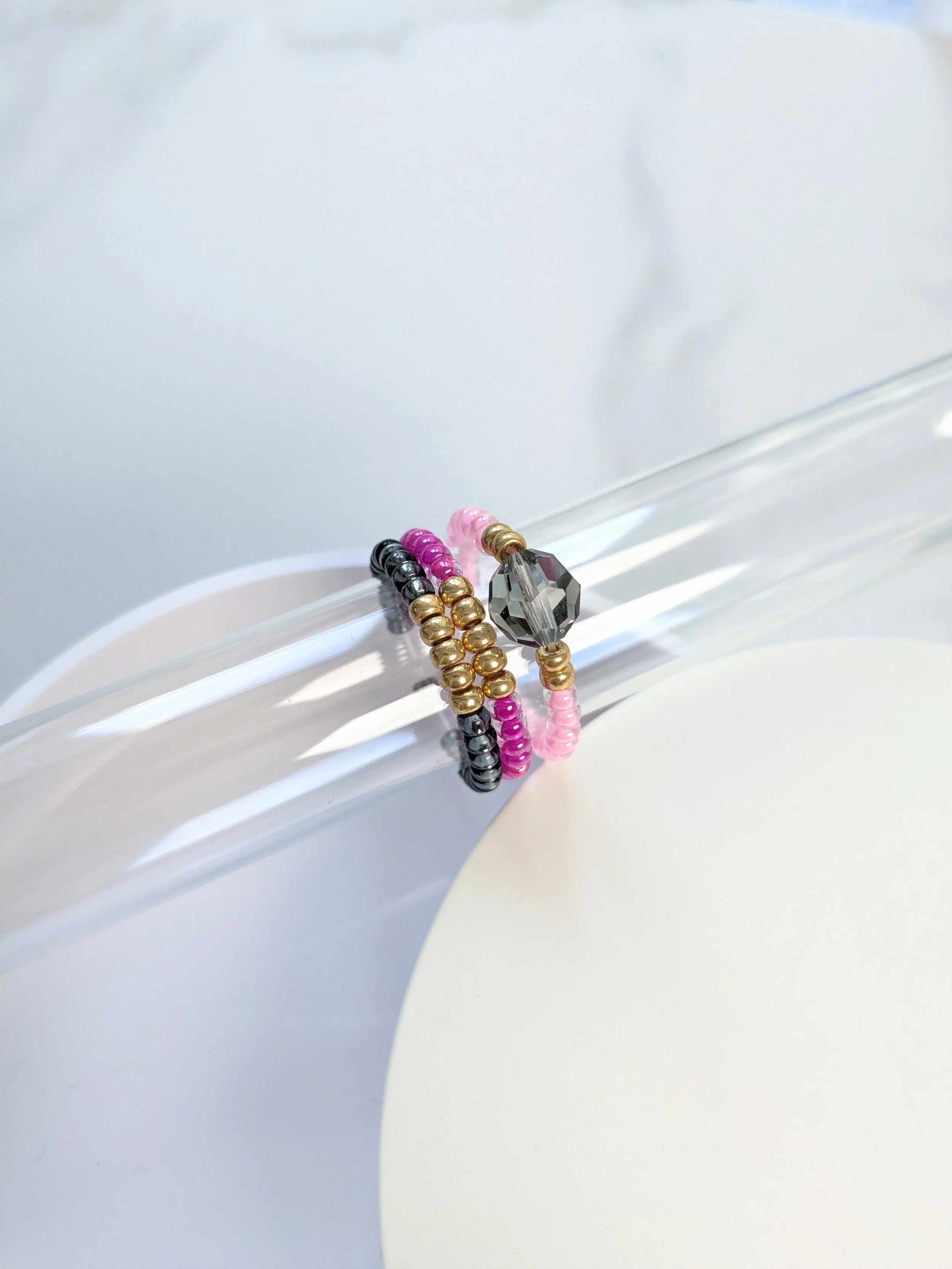 Ring Bundle - Very Berry Swarovski® Black Diamond