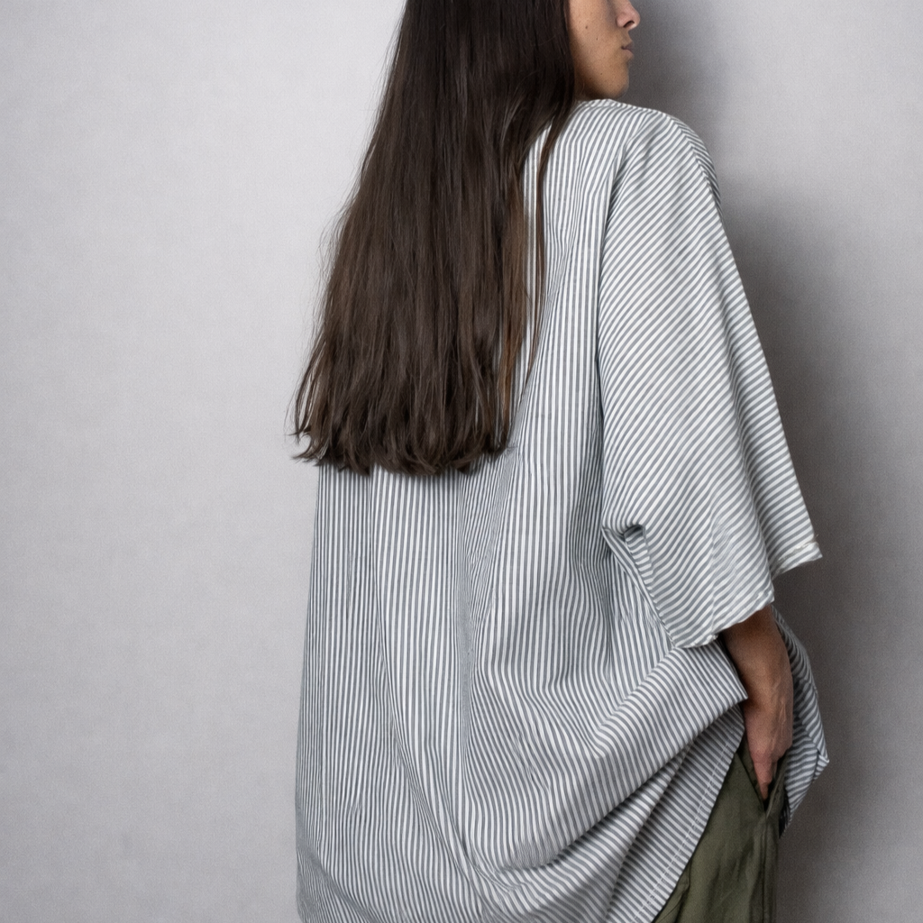 ECO - Friendly Cotton Stripe Tee, Pine Green Stripe