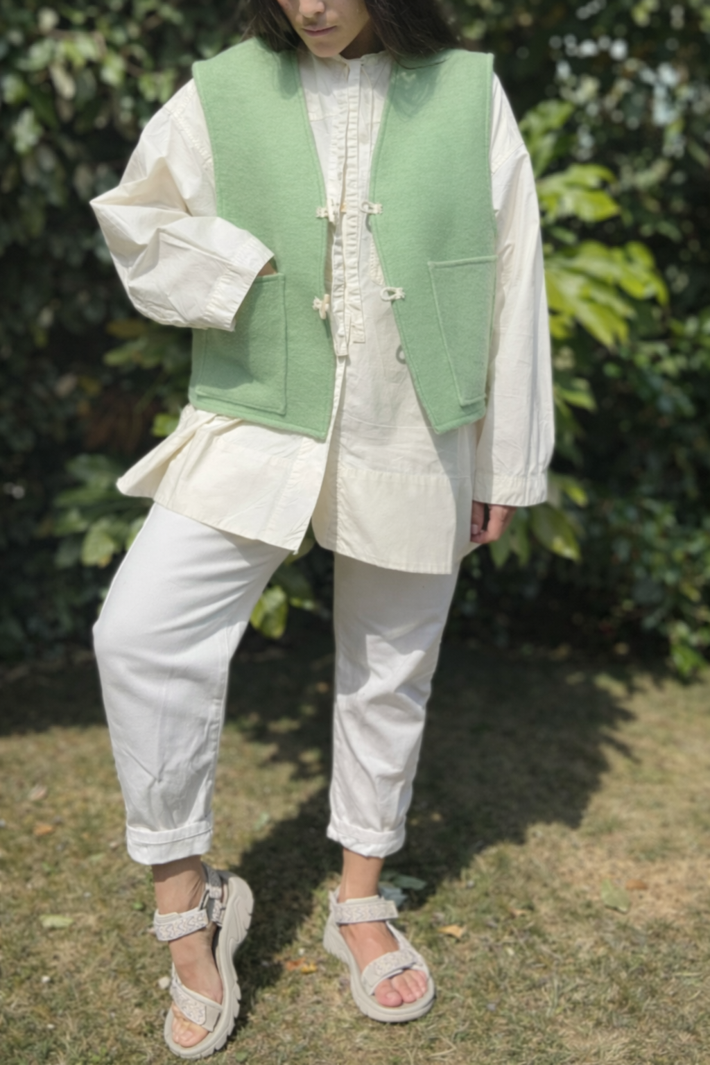 Mint Green  - Vest - 100% wool