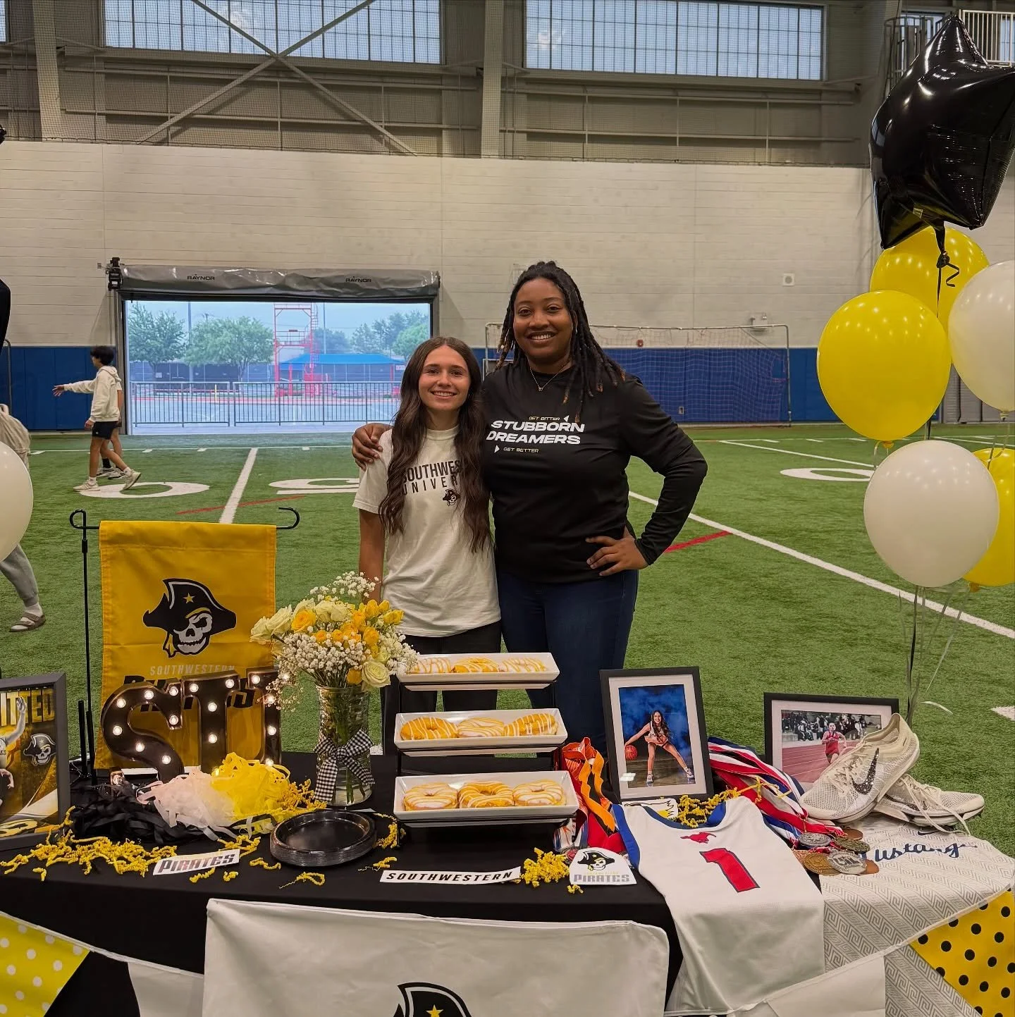 SIGNING DAY for our girl @myleigh.gomez ‼️ Southwestern University is getting a fantastic human being &amp; player. We are SO SO SO proud of you! It&rsquo;s official, baby! 🏴&zwj;☠️💛

#BeStubborn_SD