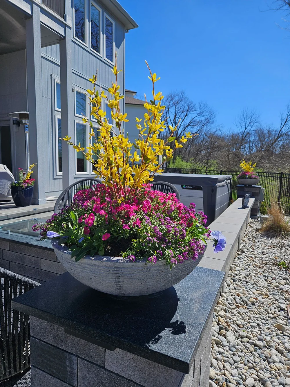 medium size plant pots Root and Stock Pacifica Square Curved Planter Box main image 1