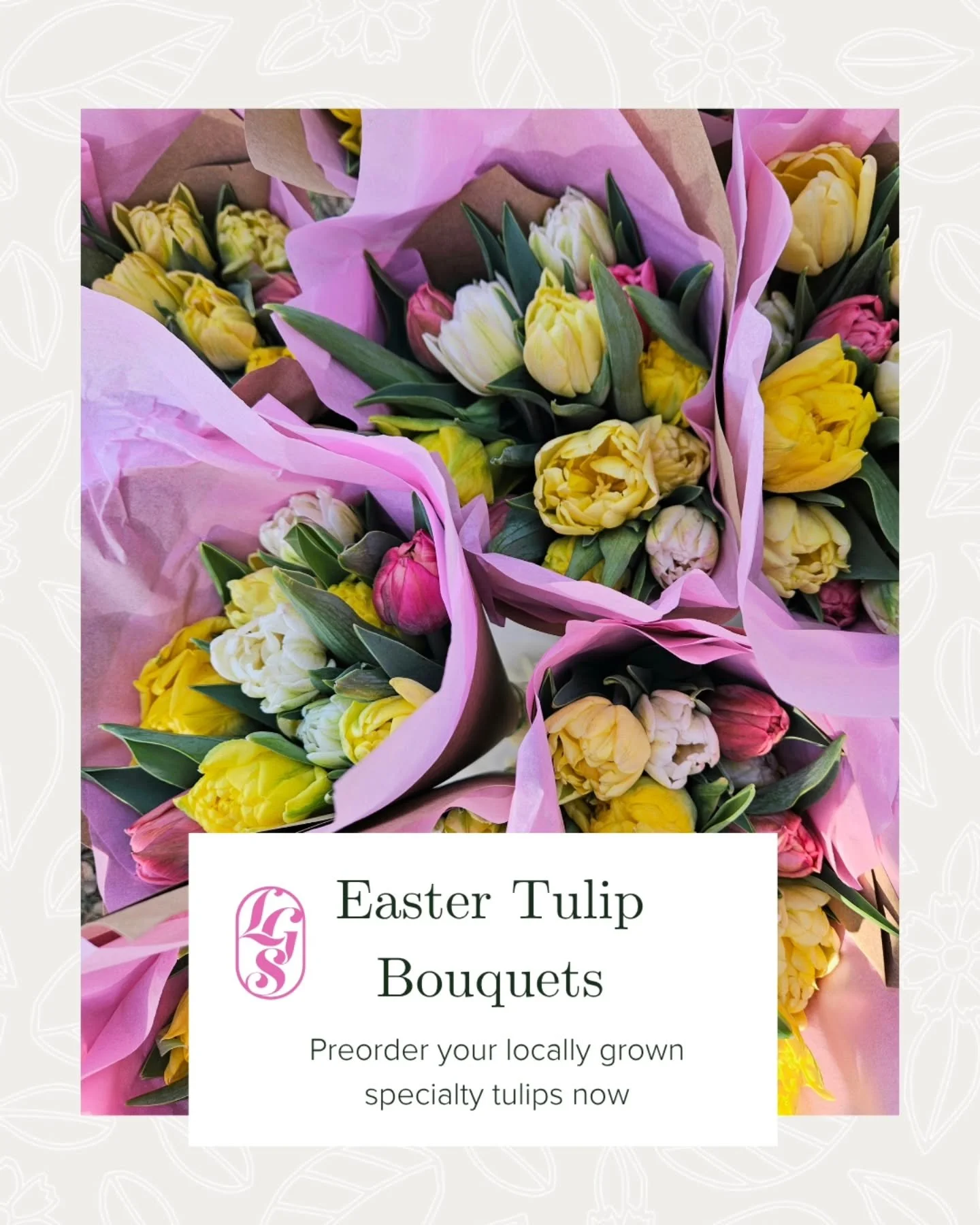 Comment "Easter" and I'll send you the link to order 🌷

Get your wrapped bouquet of artfully arranged specialty tulips-ready to drop in your vase for immediate joy! 

Available for local pick-up next week at @shclothingboutique in Liberty 