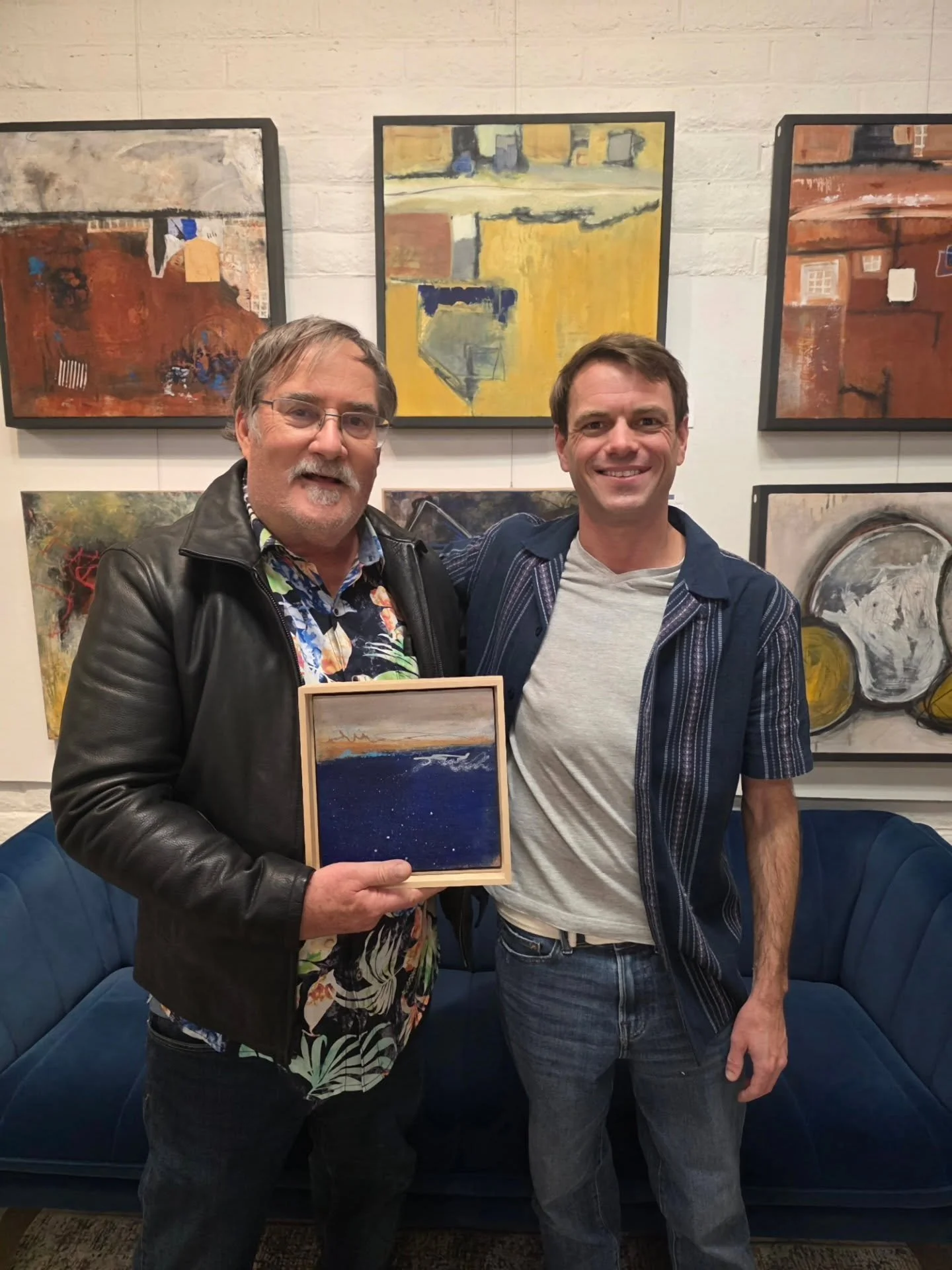 SOLD 🔴

Open Studios at @ashtonartgallery was a hit! ✨️

Thank you to everyone who visited me in Studio 2. Its always a pleasure connecting with you.

Grateful that this mini Stardust Swell (8x8) is heading home with collectors Ken &amp; Mary. 🌊💫
