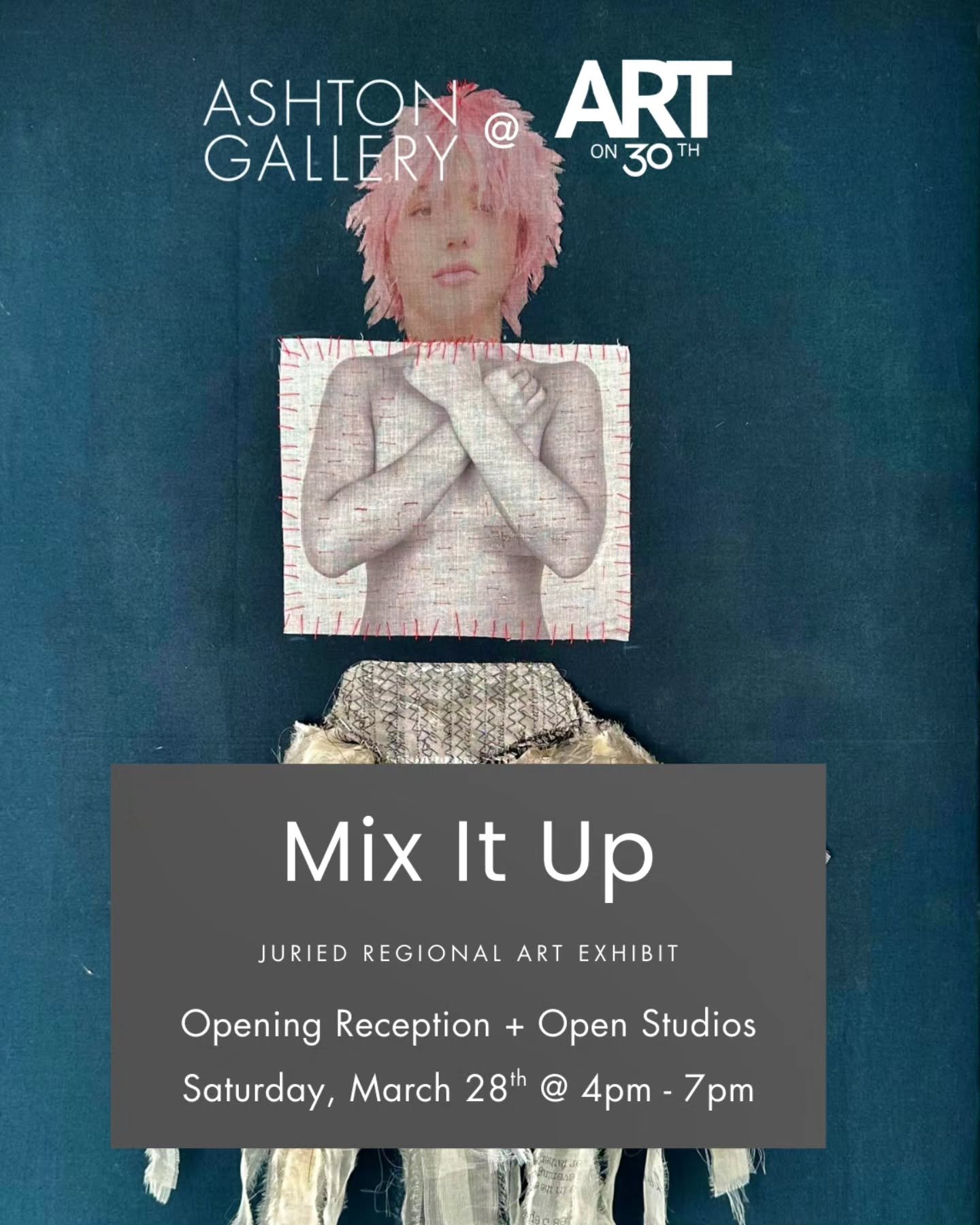 You're Invited! 🎉

Join us this evening for the Opening Reception of &ldquo;Mix It Up&rdquo;, a juried regional exhibition, along with Artists Open Studios at @ashtonartgallery.

🗓 Tonight
🕓 4&ndash;7 PM
📍Ashton Gallery @arton30th
4434 30th St, S