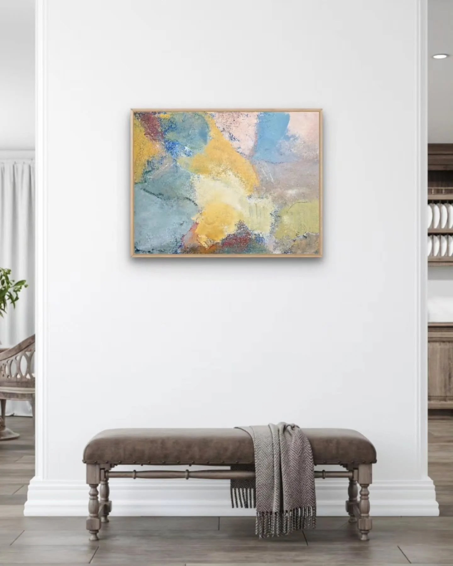 Find Calm in "Lifted Air"

Experience the gentle calm of "Lifted Air," an 18&rdquo;x24&rdquo; acrylic on canvas. This abstract piece wraps viewers in soft yellow and peach tones, offering a peaceful and warm atmosphere. 

The subt