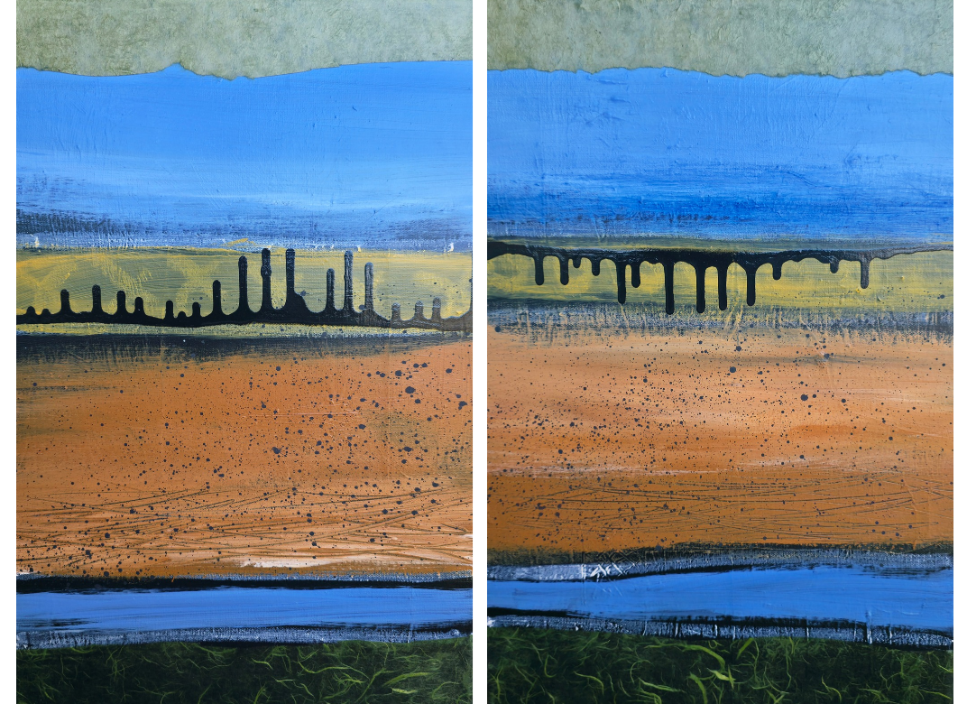 Sediment and Sky, 19.5x30, $1,175