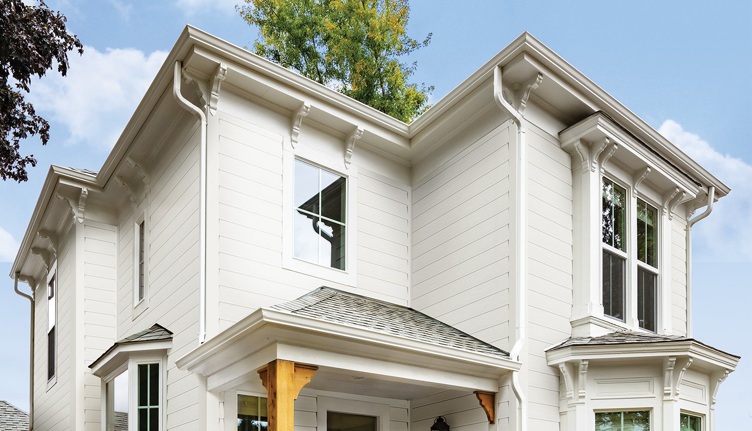 Ascend composite siding on an exterior remodel