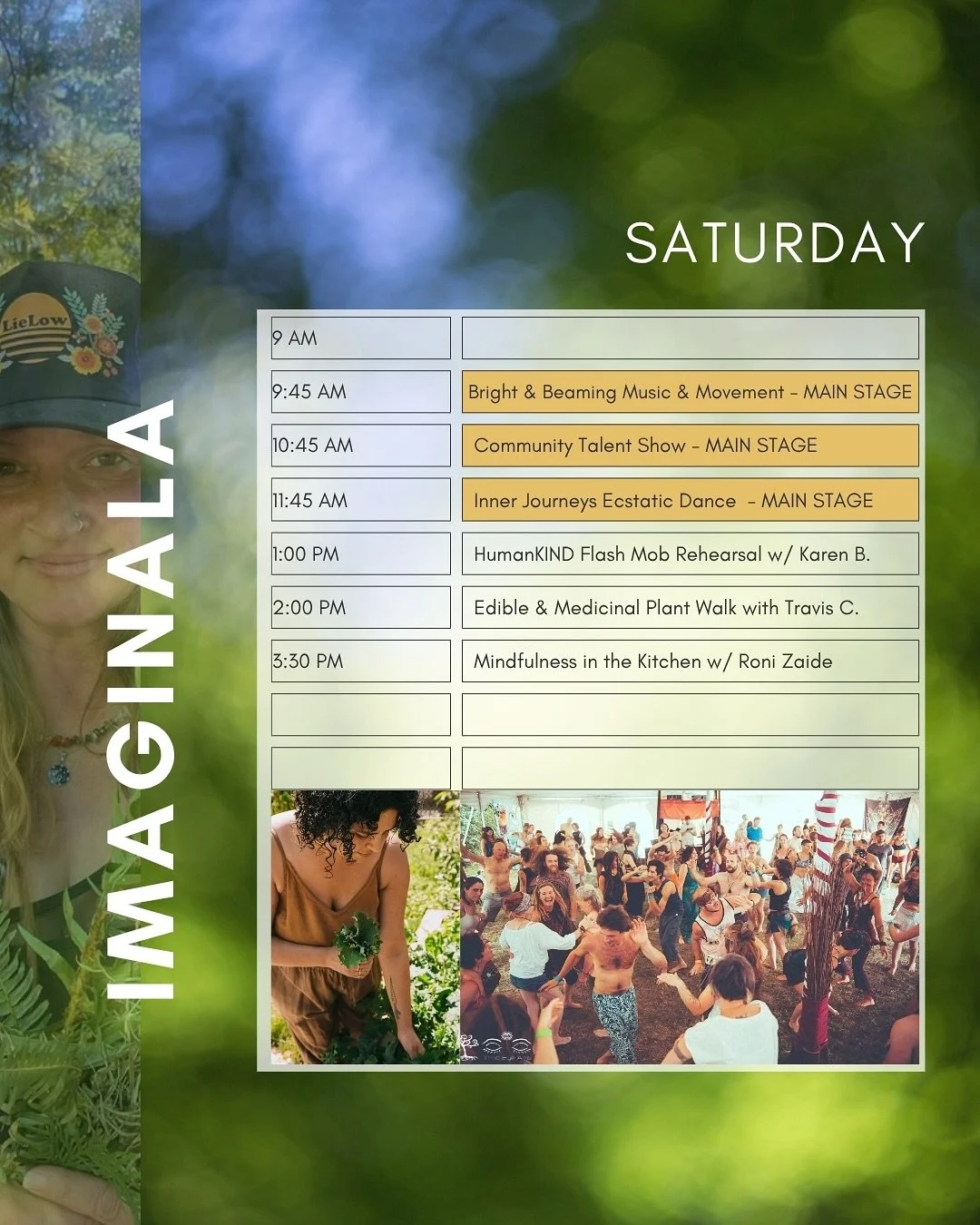 Saturday / Sunday Workshop Schedule ☀️ ✨ 

⭐️ Open to all Ages and Stages
⭐️ Exciting offerings to nurture, to learn, grow and be inspired!
⭐️ The land eagerly awaits your arrival 

#souluna #inshalafestival