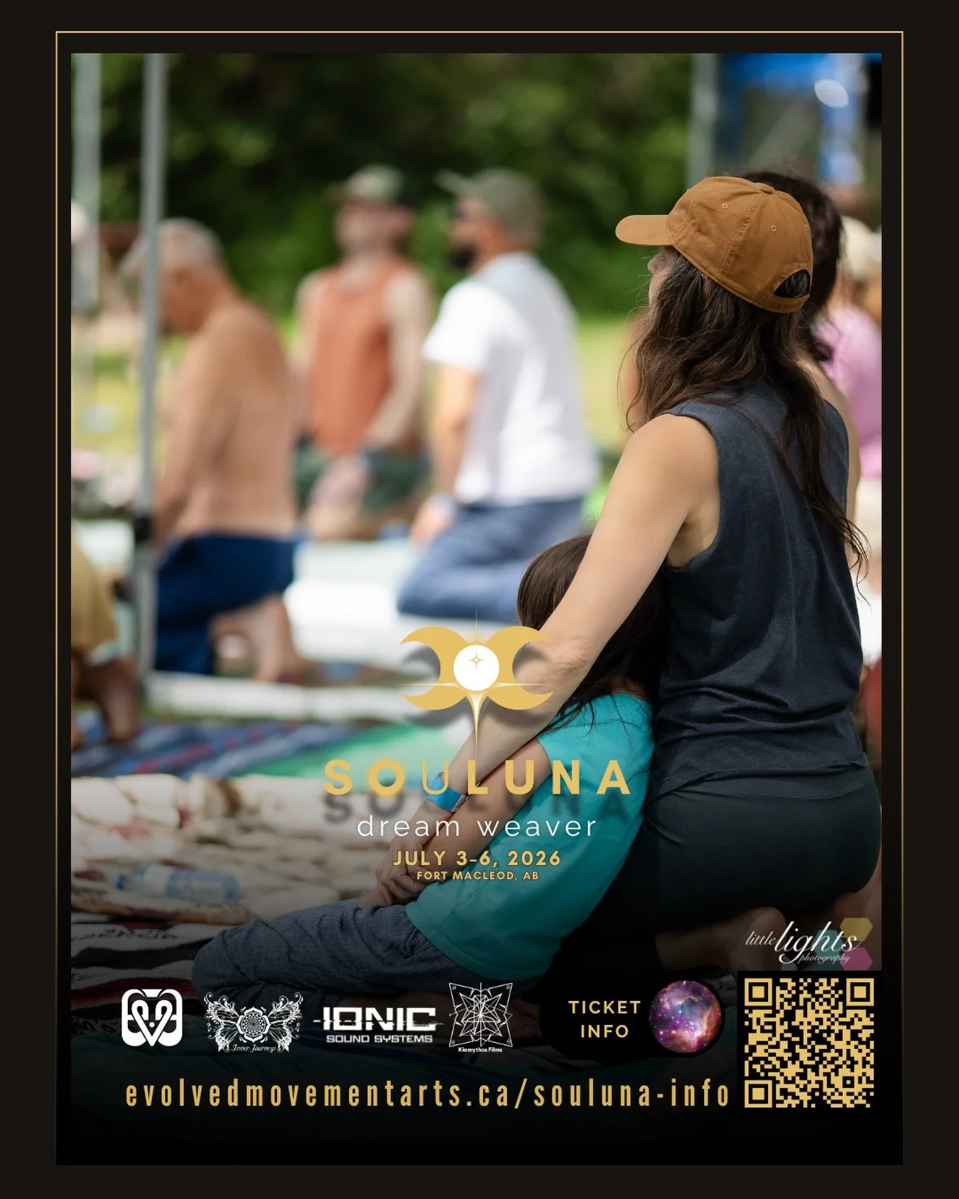 This is Souluna, year 18.

If you&rsquo;ve been seeing us on your feed and wondering &mdash; YES this IS for you.

Souluna is an outdoor camping festival set in the woods outside Fort Macleod, AB. It&rsquo;s a long weekend built around music, movemen