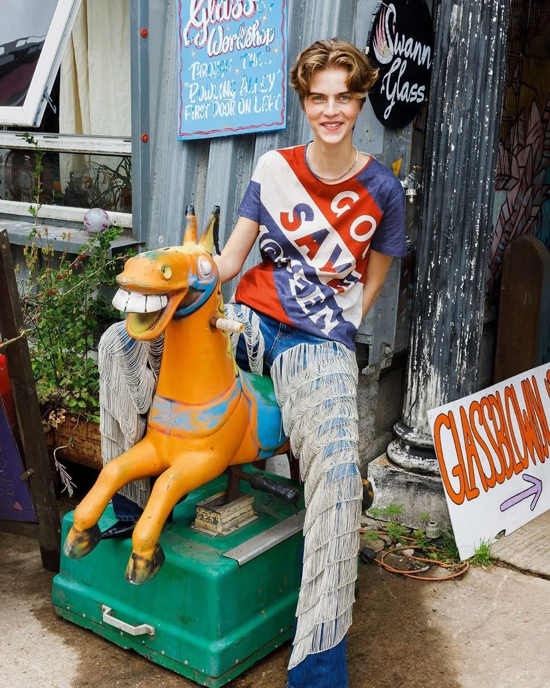 British Vogue 2025 October issue styled by Jeanie Annan-Lewin and shot by Martin Parr