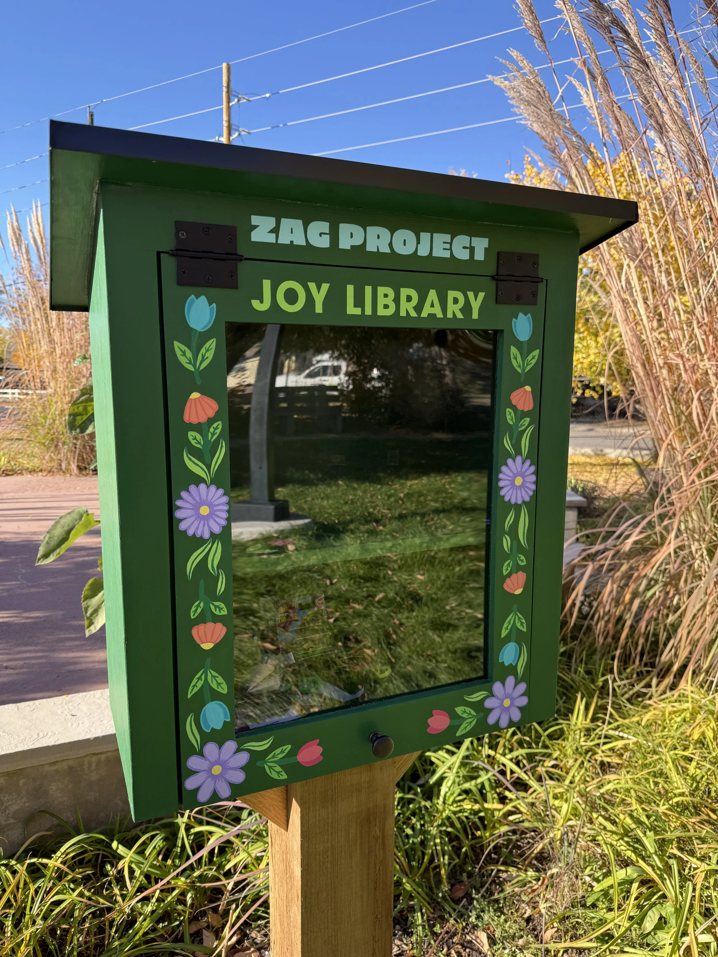 Our Joy Library that was installed at Clayton Elementary school