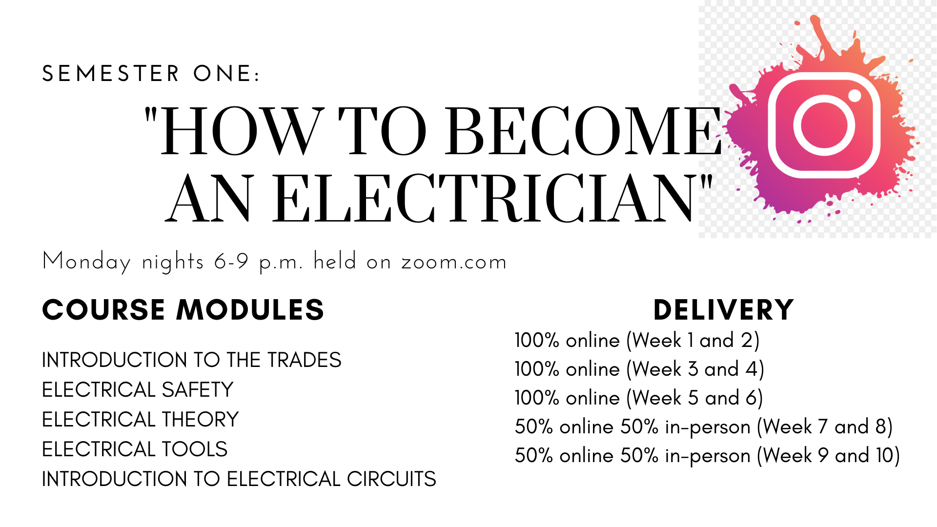 Semester One - How to become an electrician