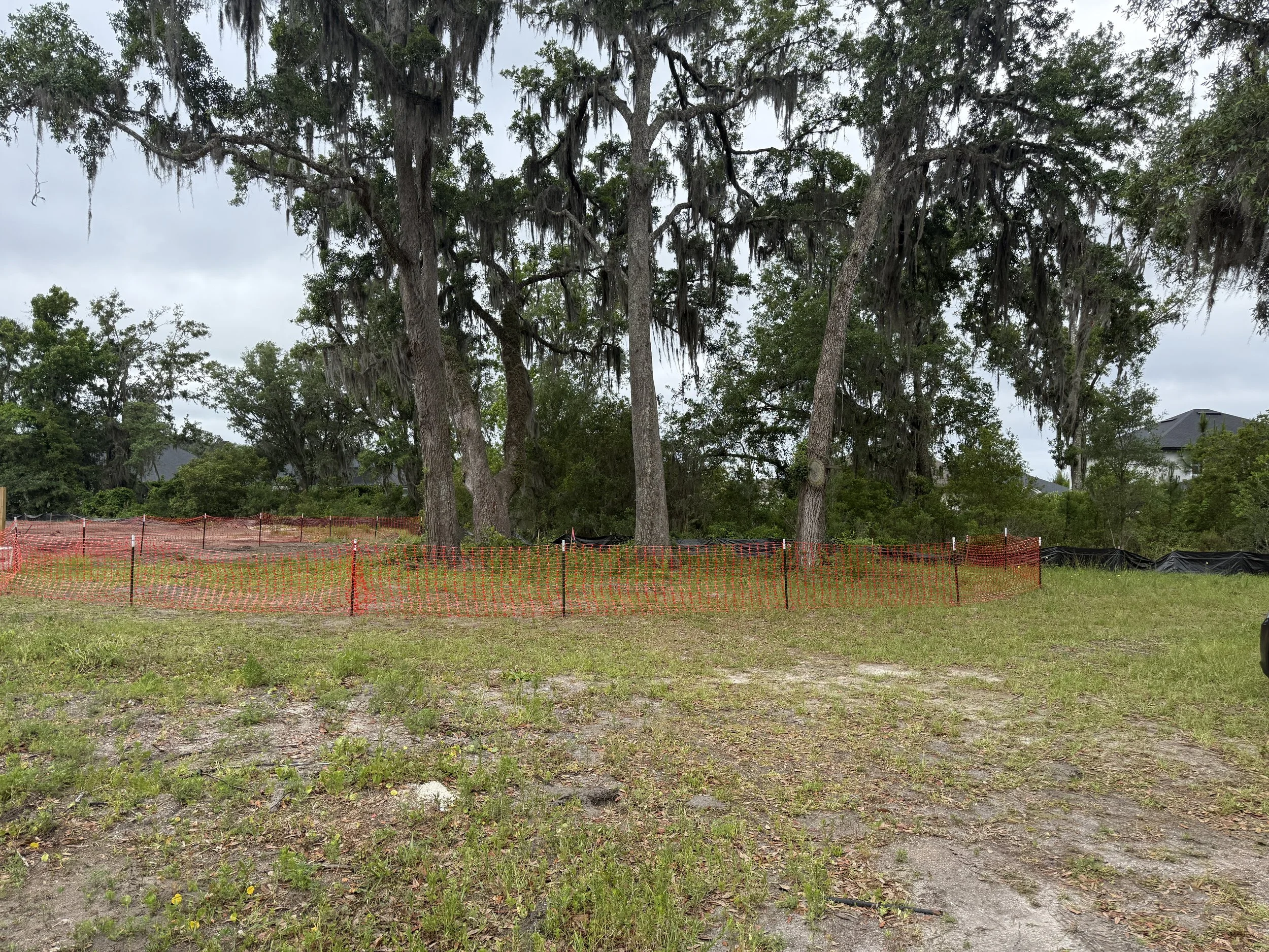The future homesite is marked and prepared for construction off State Road 16 near SilverLeaf in St. Augustine, Florida. Follow Elite Construction of JAX as this wooded property becomes a one-of-a-kind custom home in St. Johns County, Northeast Flori