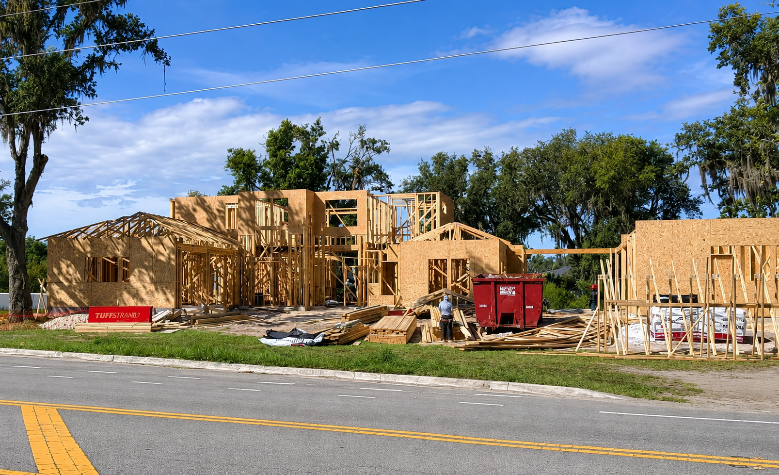 Framing continues on this large custom home off State Road 16 near SilverLeaf in St. Augustine, Florida. Elite Construction of JAX specializes in quality custom home construction throughout St. Augustine, Jacksonville, St. Johns County, and Northeast