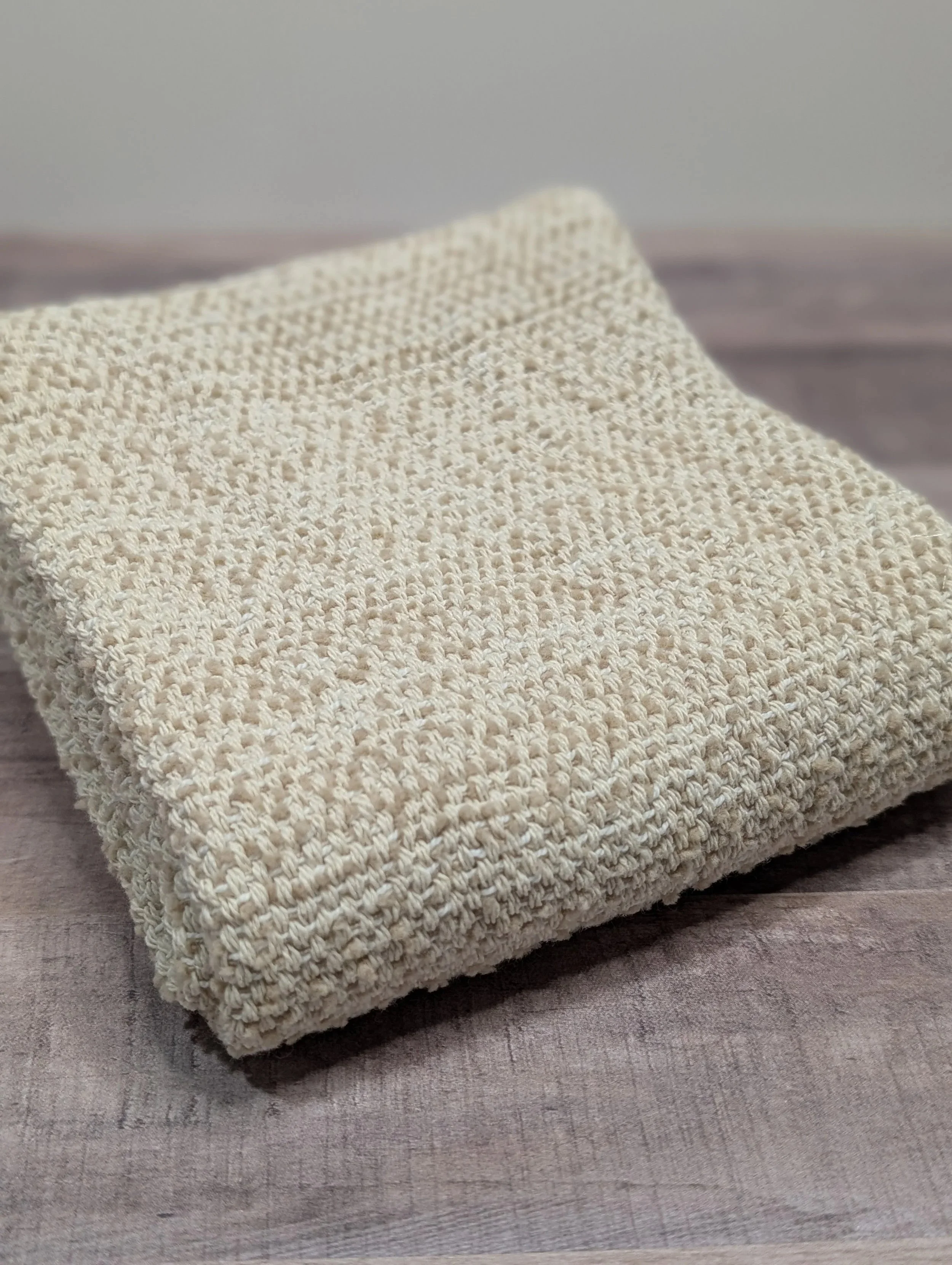 A Textured Dishtowel in Ivory