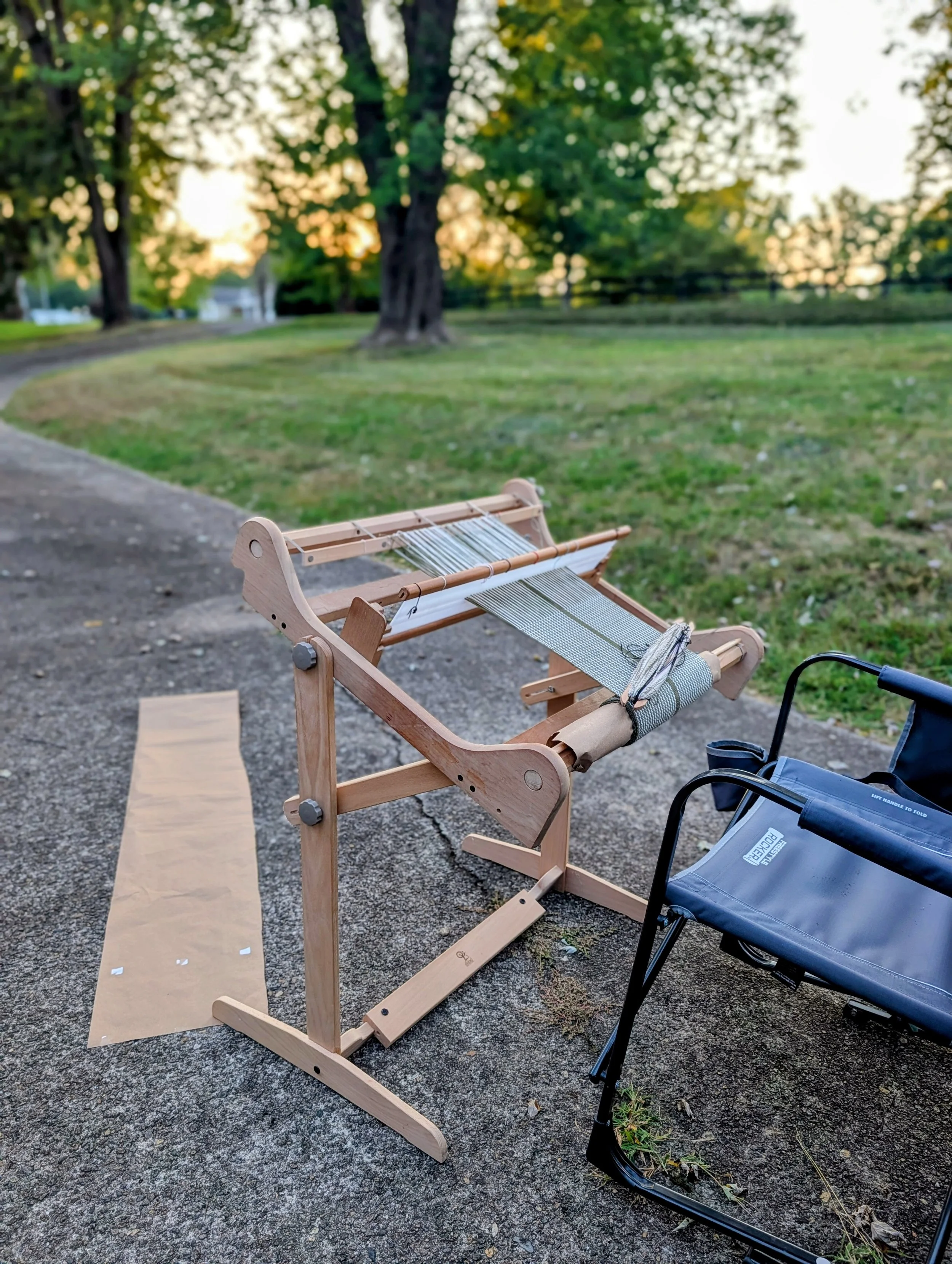 Watching The Sunset While Weaving