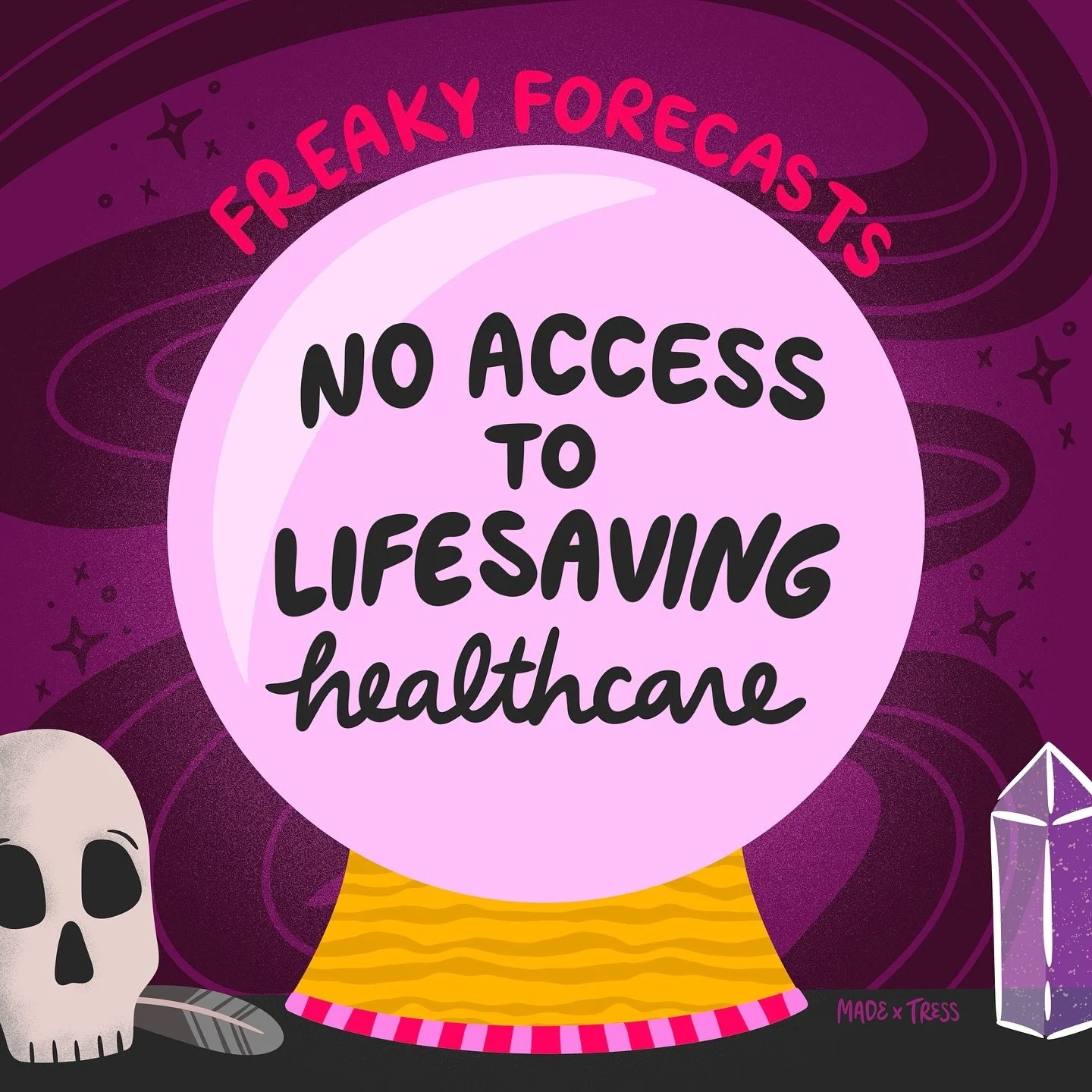 Boppin&rsquo; in to the October #doodleadayoct for prompt 22: Crystal Ball 🔮 with some &ldquo;Freaky Forecasts&rdquo;
.
Here in the U.S., Election Day is very much on the brain. I&rsquo;m not usually political on this platform, but the devastating o