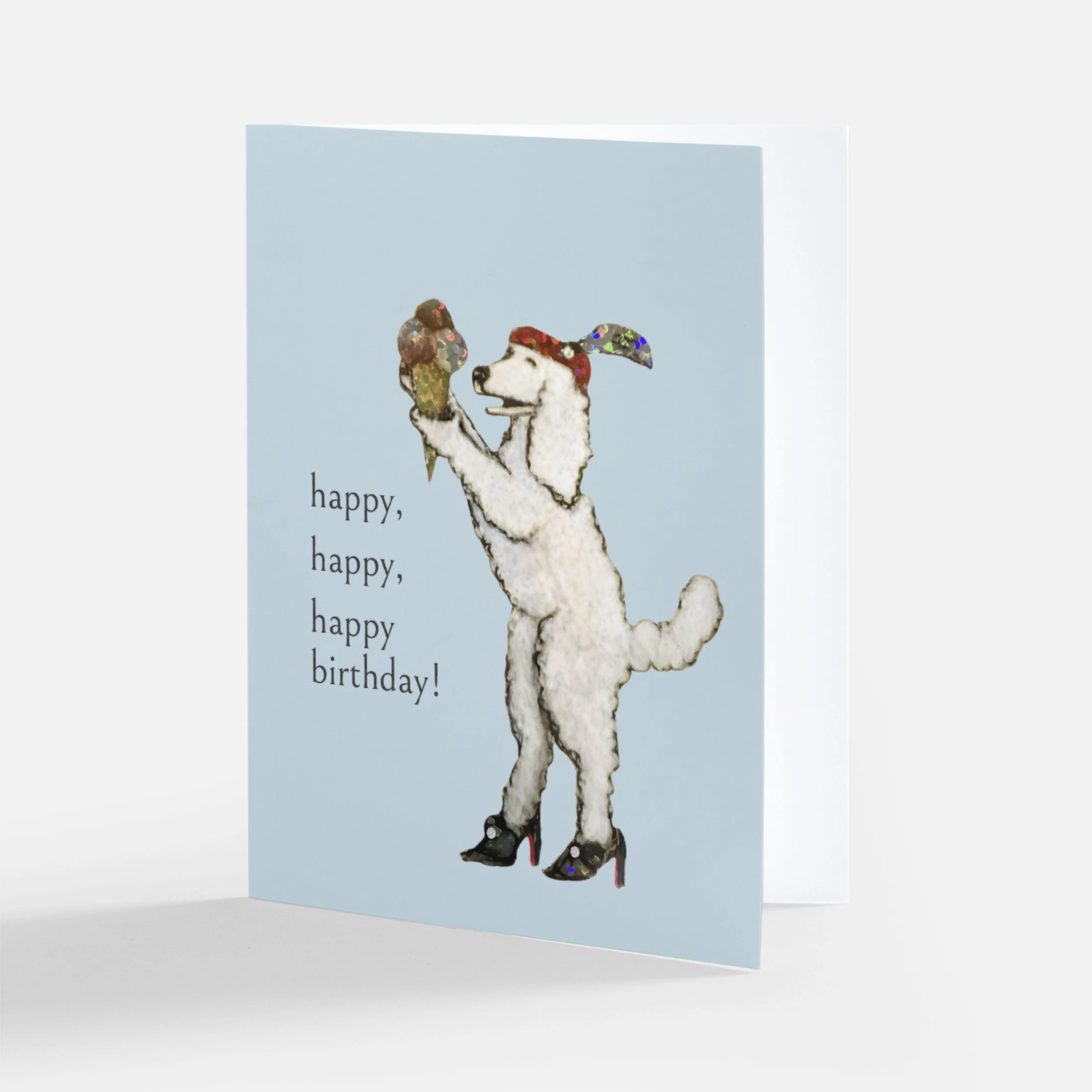 Happy, Happy, Happy Birthday - Patsy Cline the Poodle Card