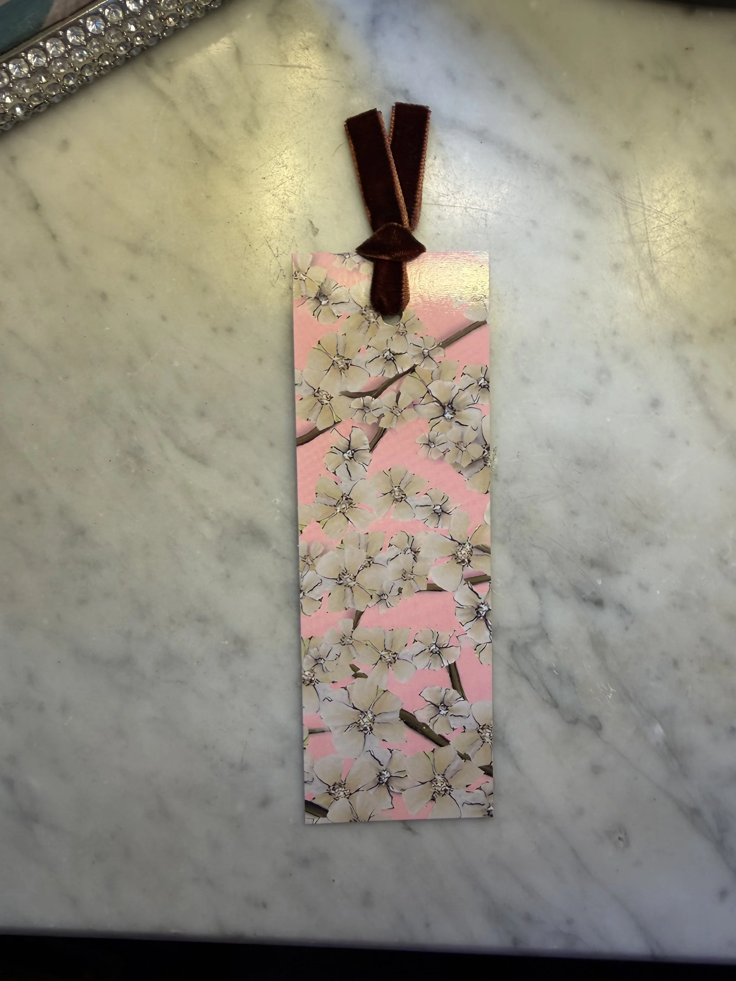 Springtime in Charlotte Bookmark with Velvet Tie